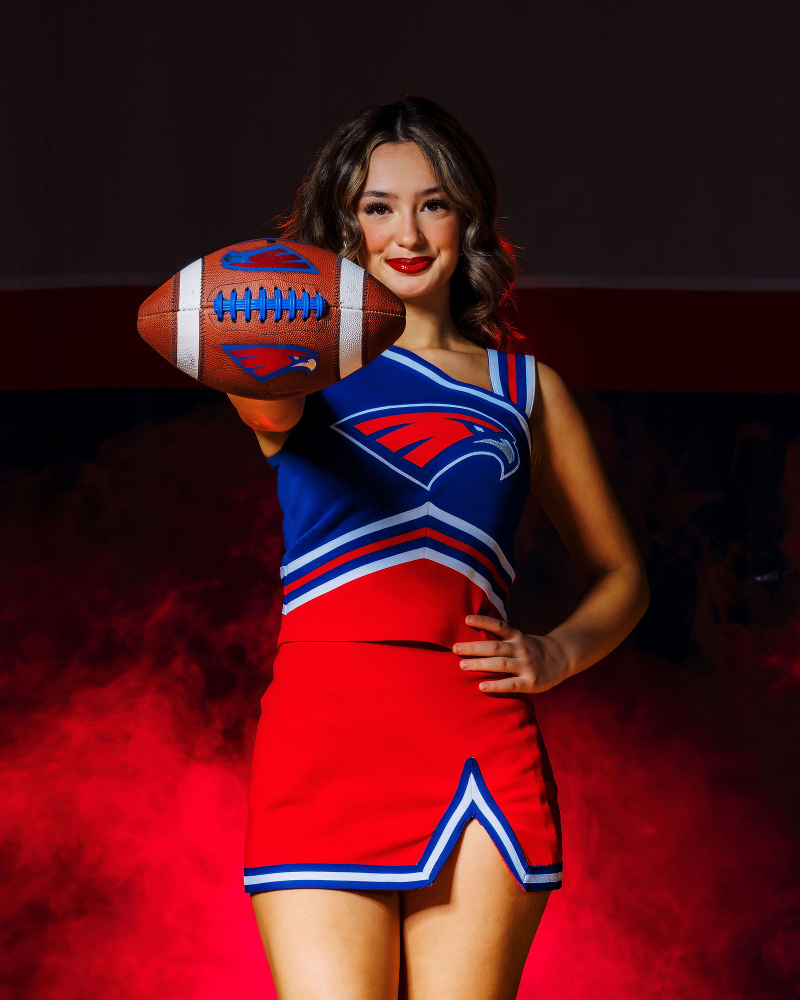 Central Texas cheer athlete photographed during a VC Photography media day