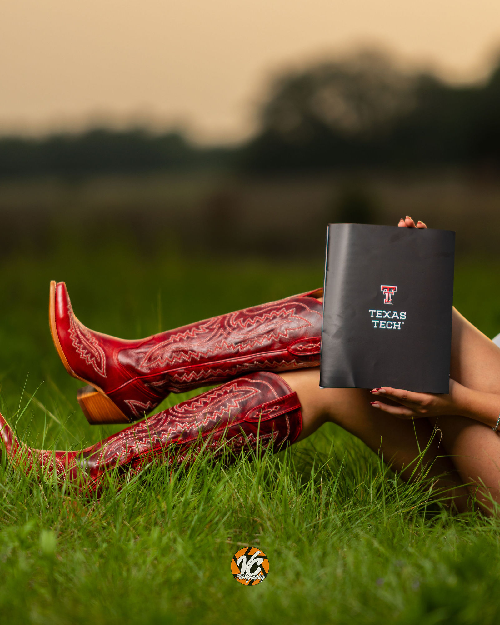 Texas Tech Red Raider senior portrait for Hays High School graduate Aubrey Chavez in Driftwood Texas
