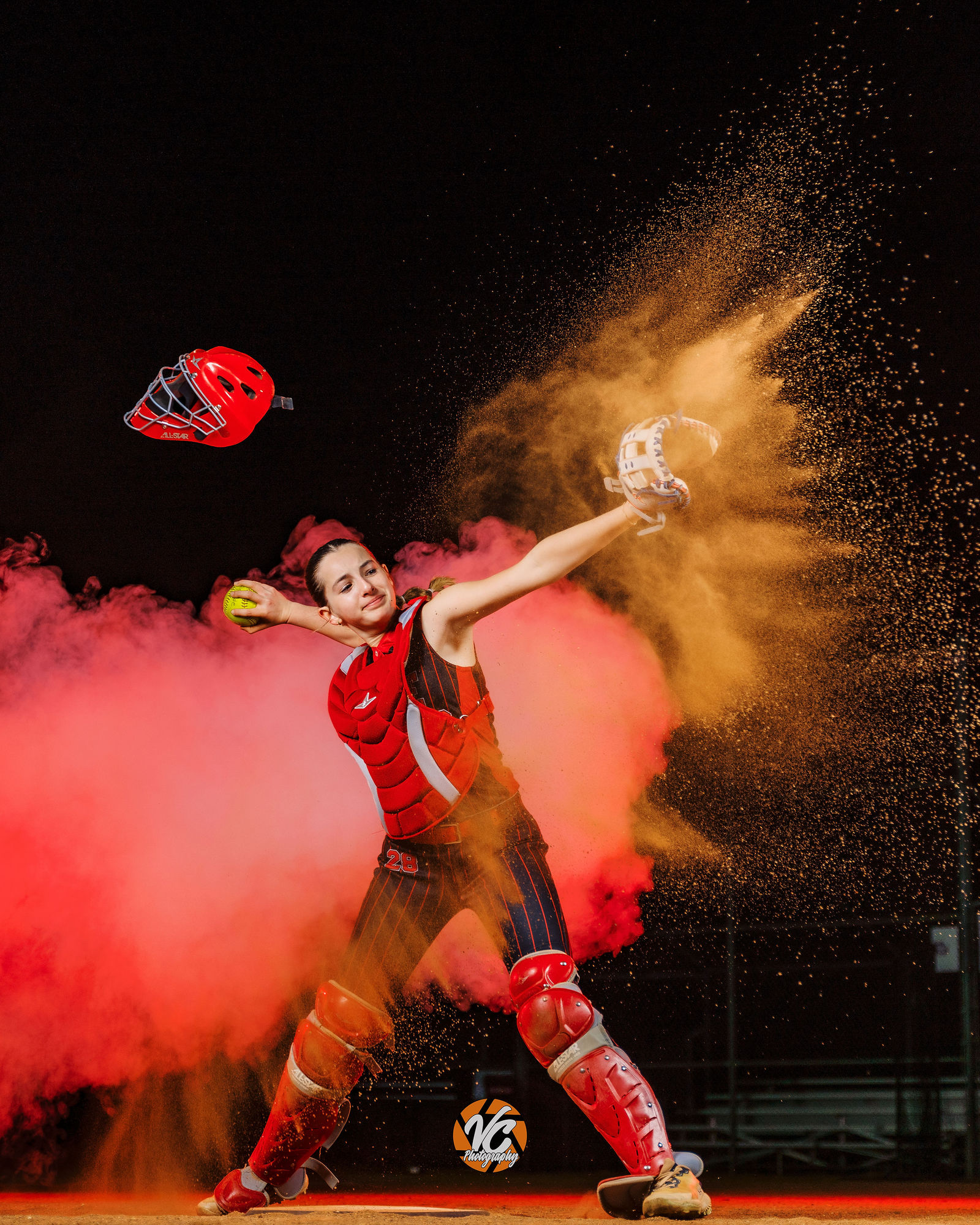 Central Texas club softball athlete branding portrait
