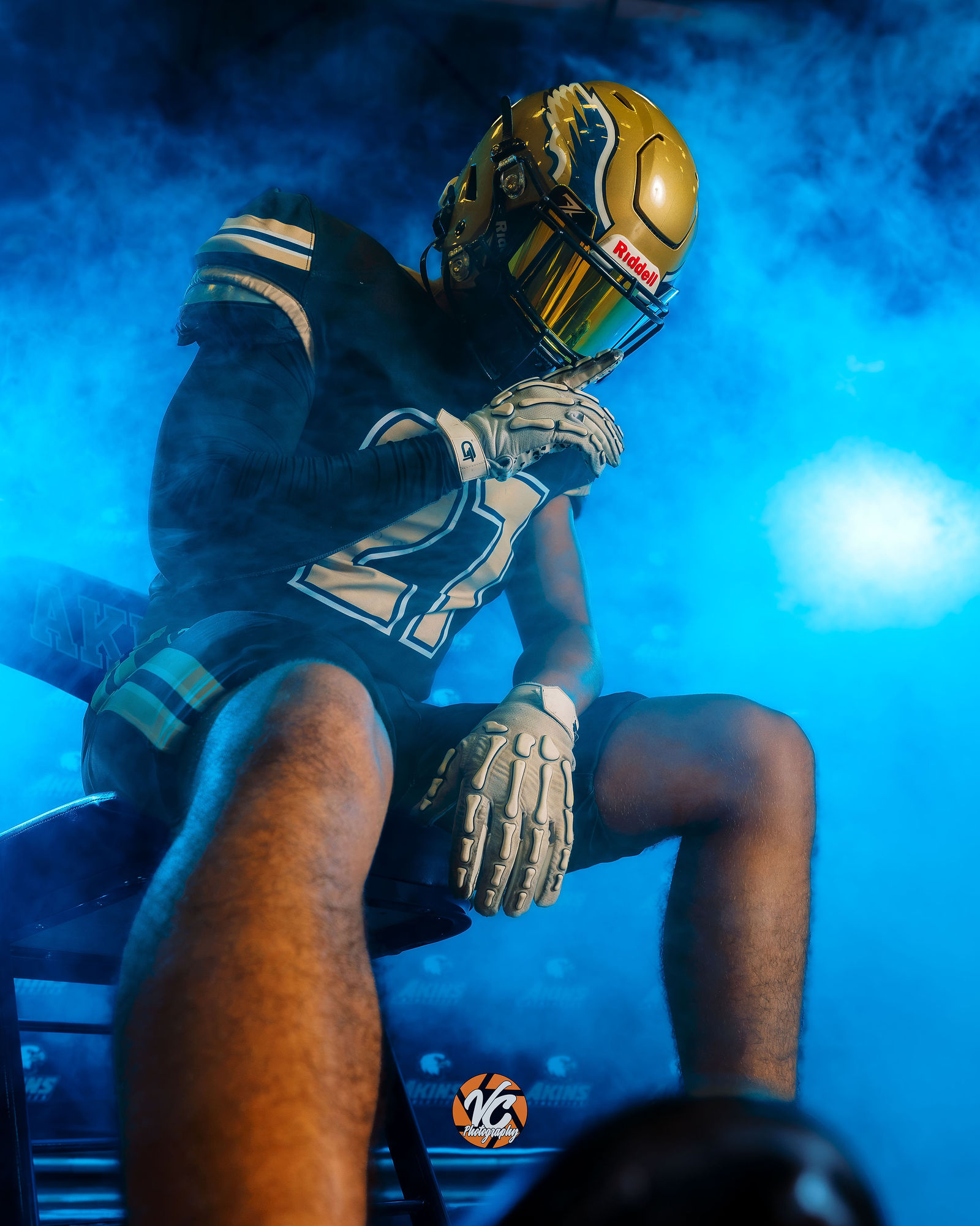 Akins High School varsity football athlete during the 2026 Akins Eagles media day in Austin Texas