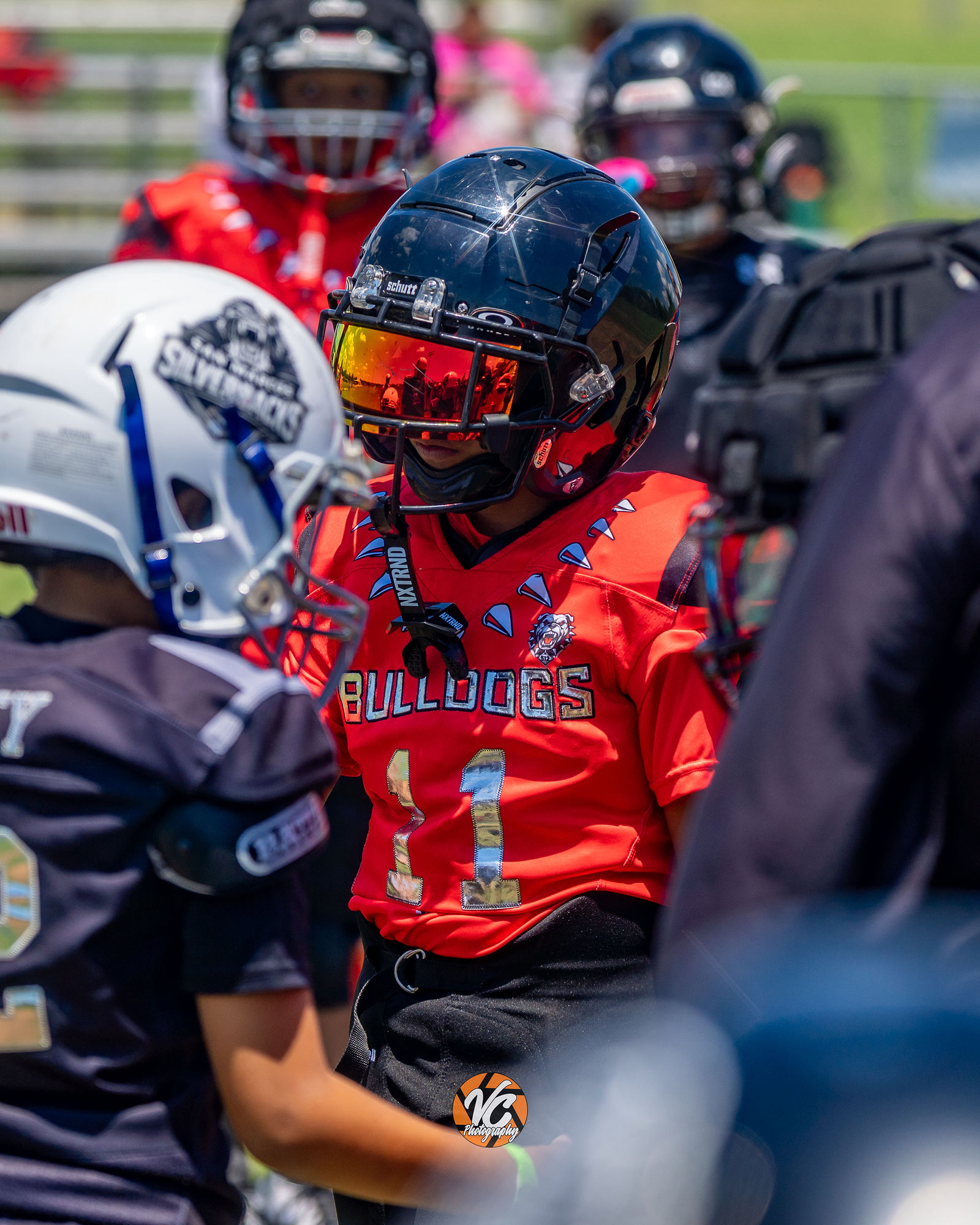Central Texas sports photography of Bulldogs football action at CFPO Field number two