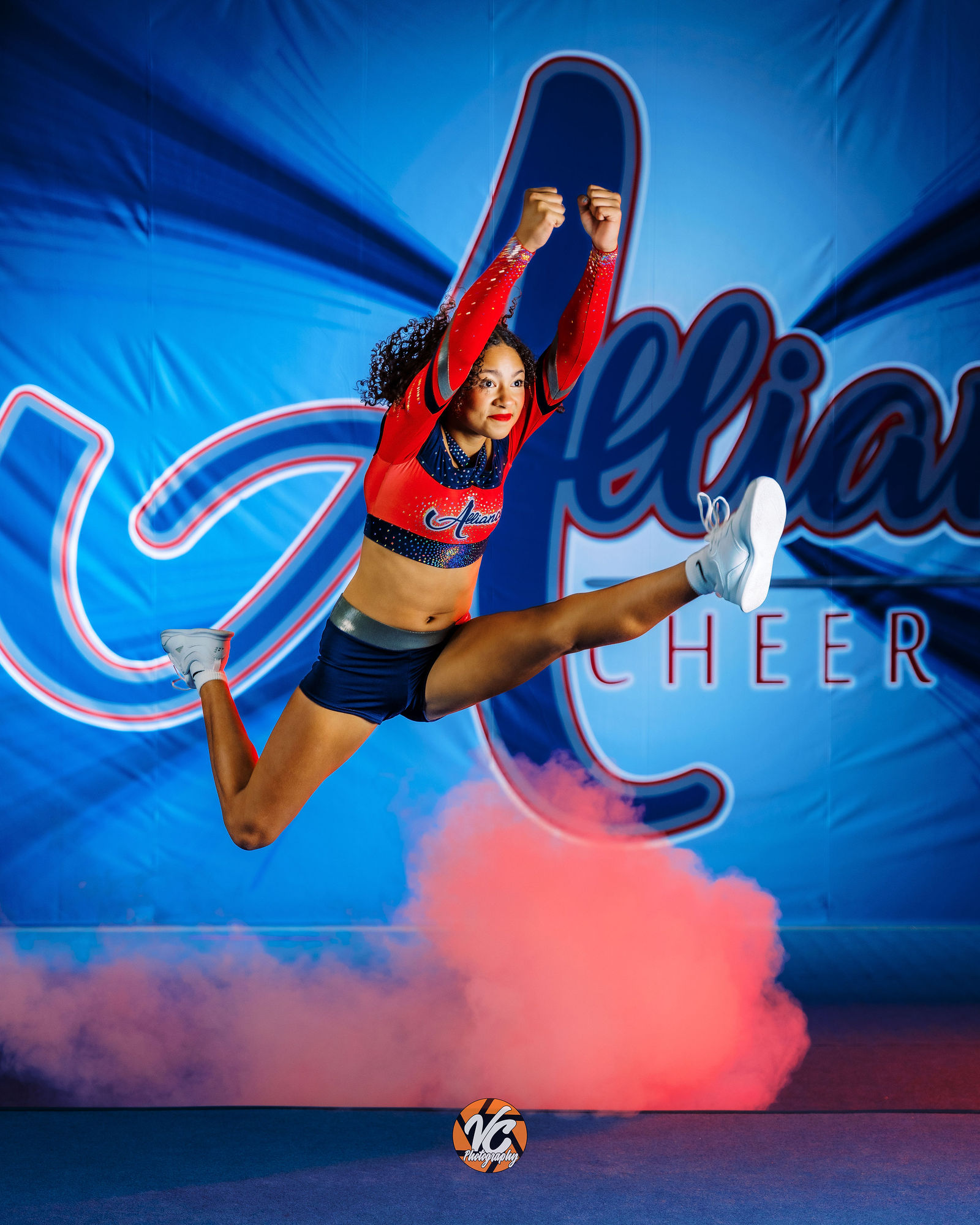 Buda cheer media day photo for Alliance Cheer Elite South