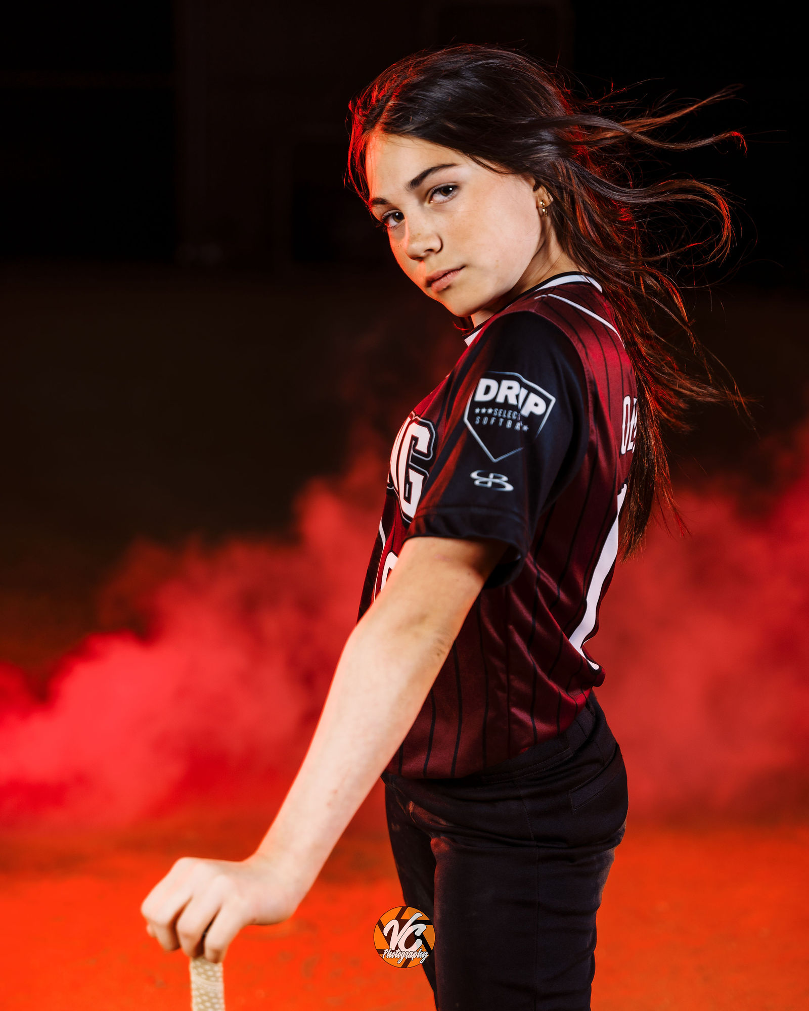 Central Texas club softball athlete branding portrait
