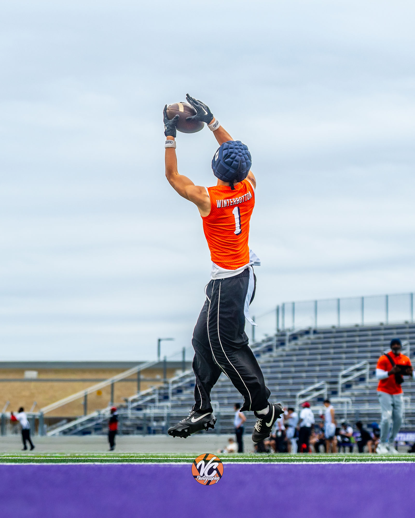 Central Texas football action photography for club 7v7 athletes