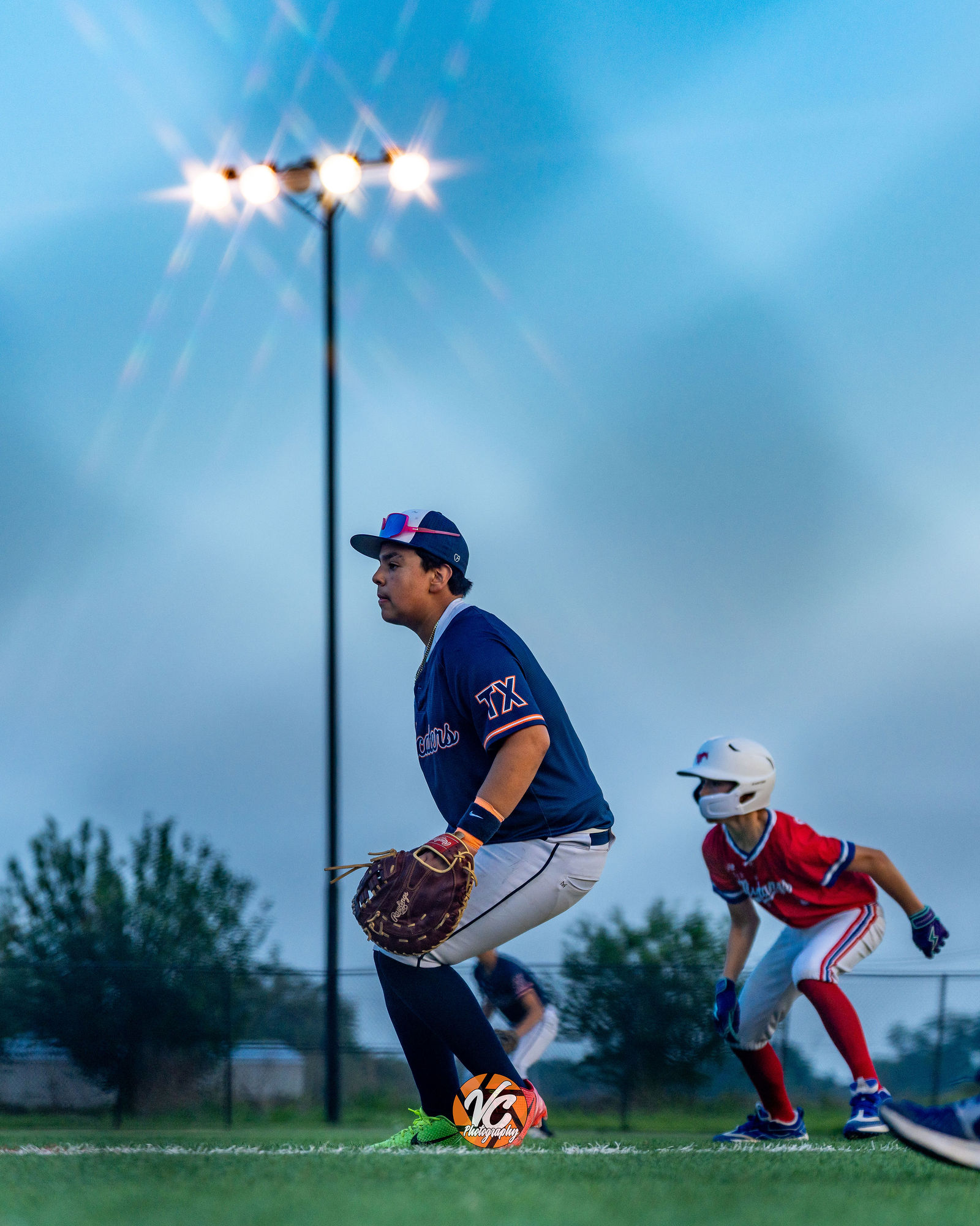 Baseball action photography showing hustle and reaction timing at Black Star Athletic Complex
