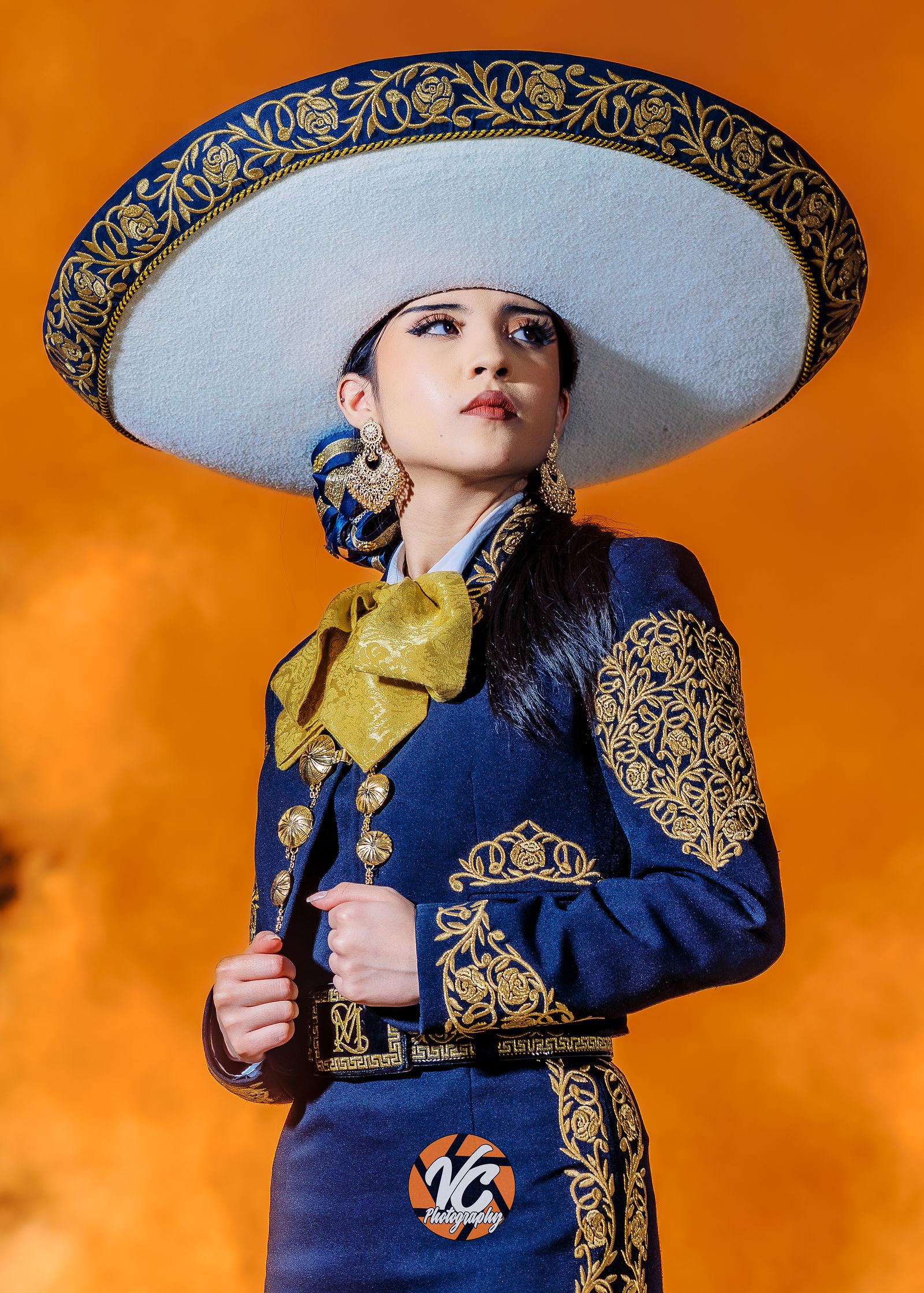 Lehman Lobos Mariachi portrait session with traje and hat in San Marcos Texas