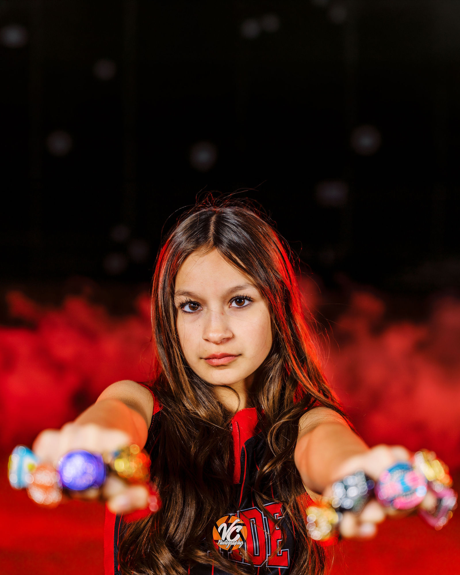 RipTide Softball athlete portrait with bold cinematic lighting in Bee Caves TX