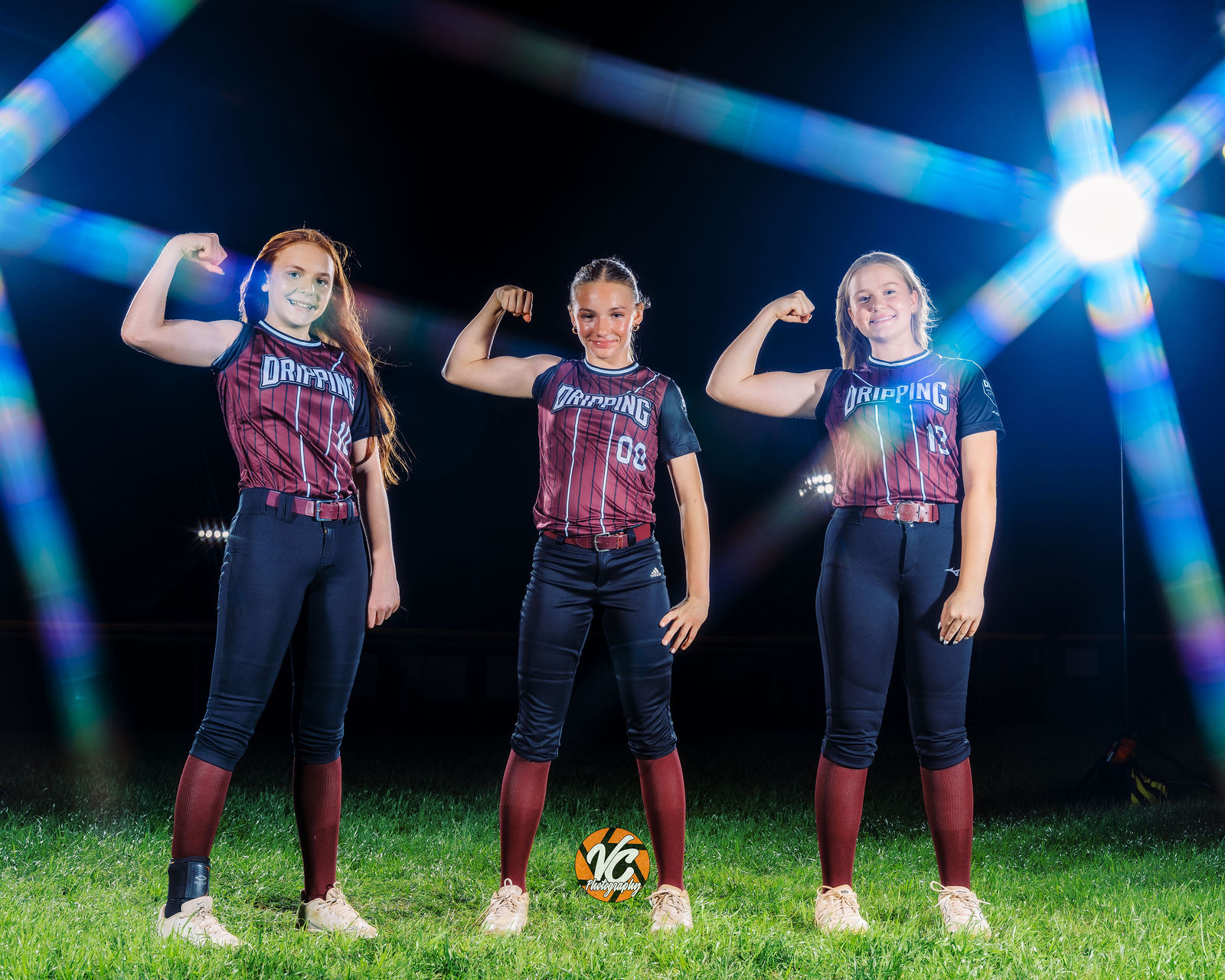 Cinematic softball athlete portrait in Dripping Springs by VC Photography