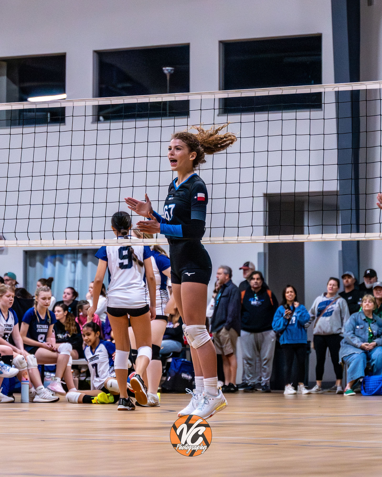 Club volleyball team action photo in Buda Texas