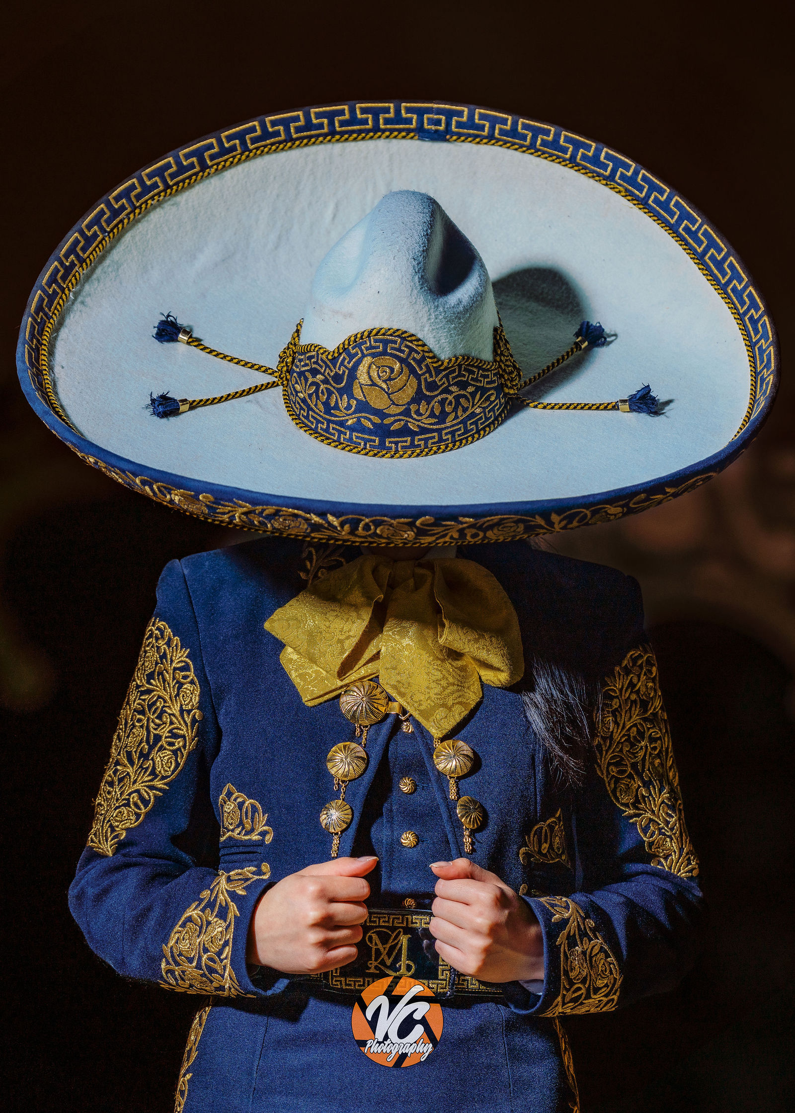 Central Texas portrait photography for high school mariachi performer by VC Photography