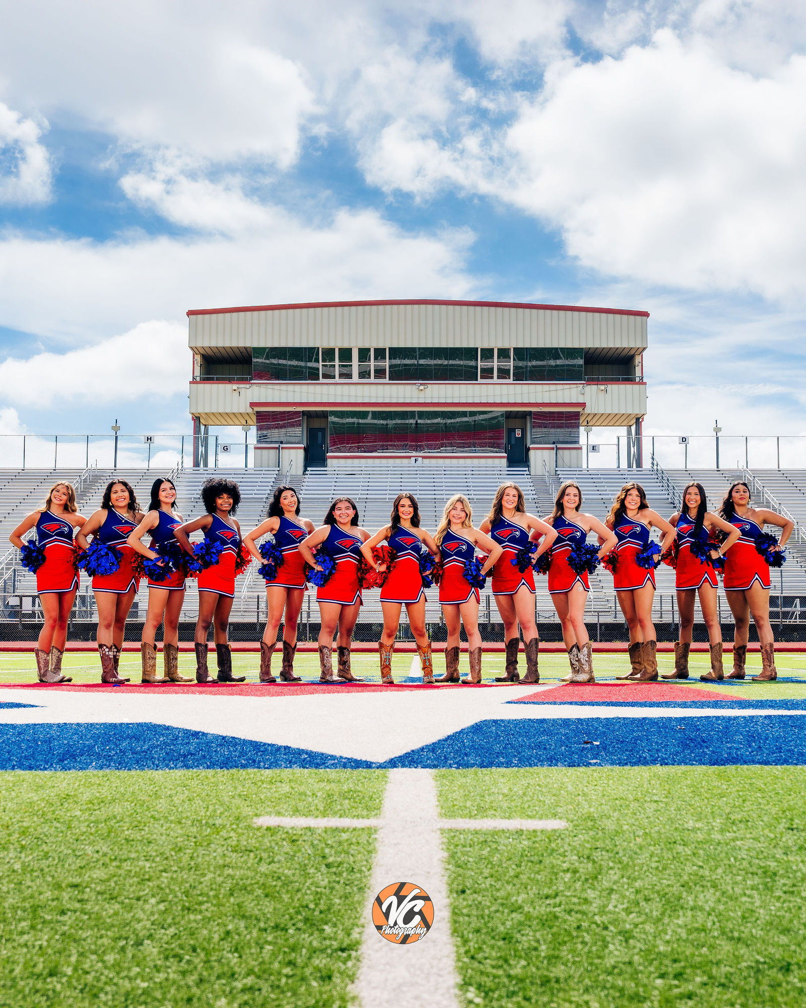 Hays High School senior cheerleader displaying confidence and personality in a cinematic portrait
