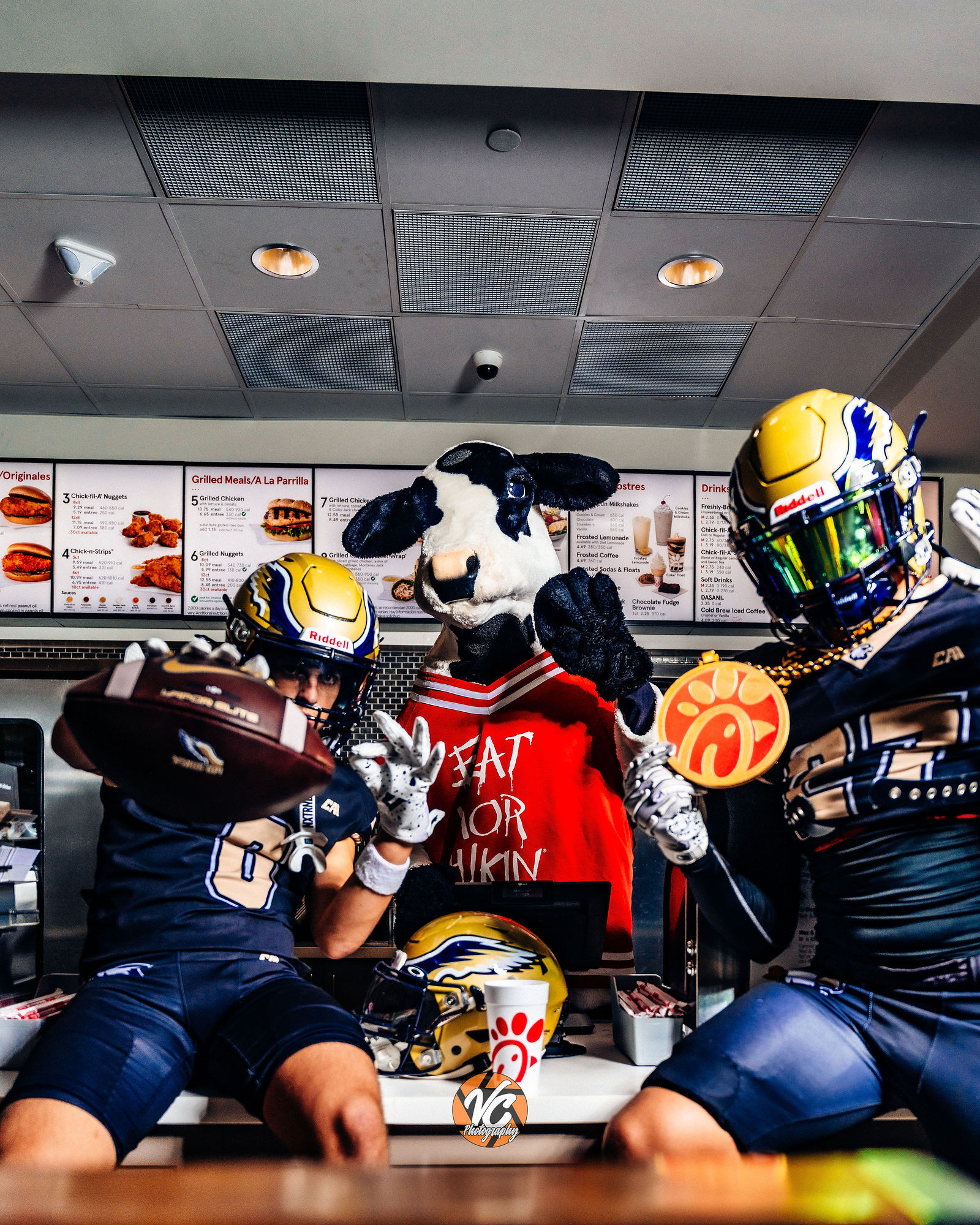 Akins High School varsity football portrait from the premium 2026 Austin media day session