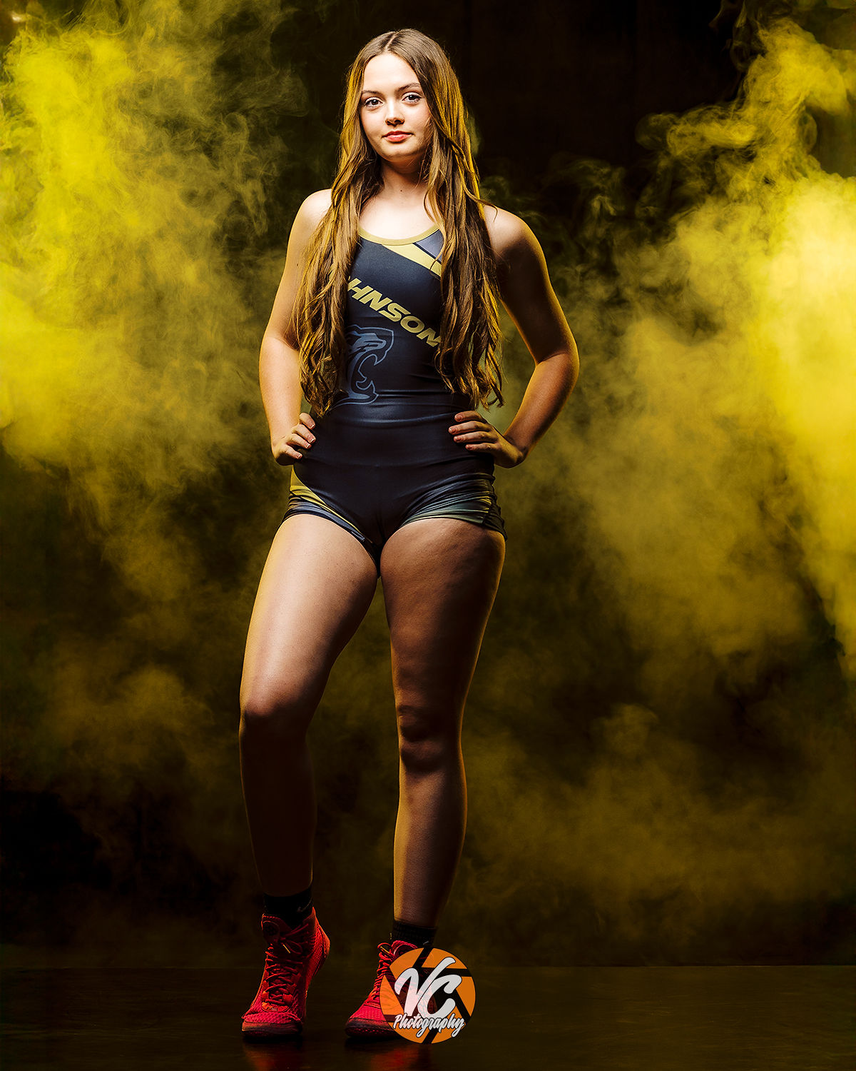 Johnson Jaguars wrestling athlete portrait showing confidence and team identity