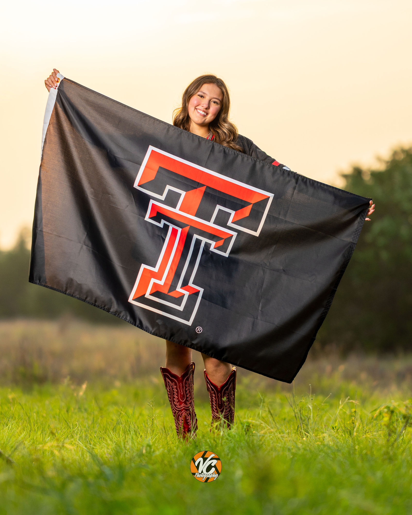Aubrey Chavez Hays High School senior portrait at Charro Ranch Park in Driftwood Texas by VC Photography