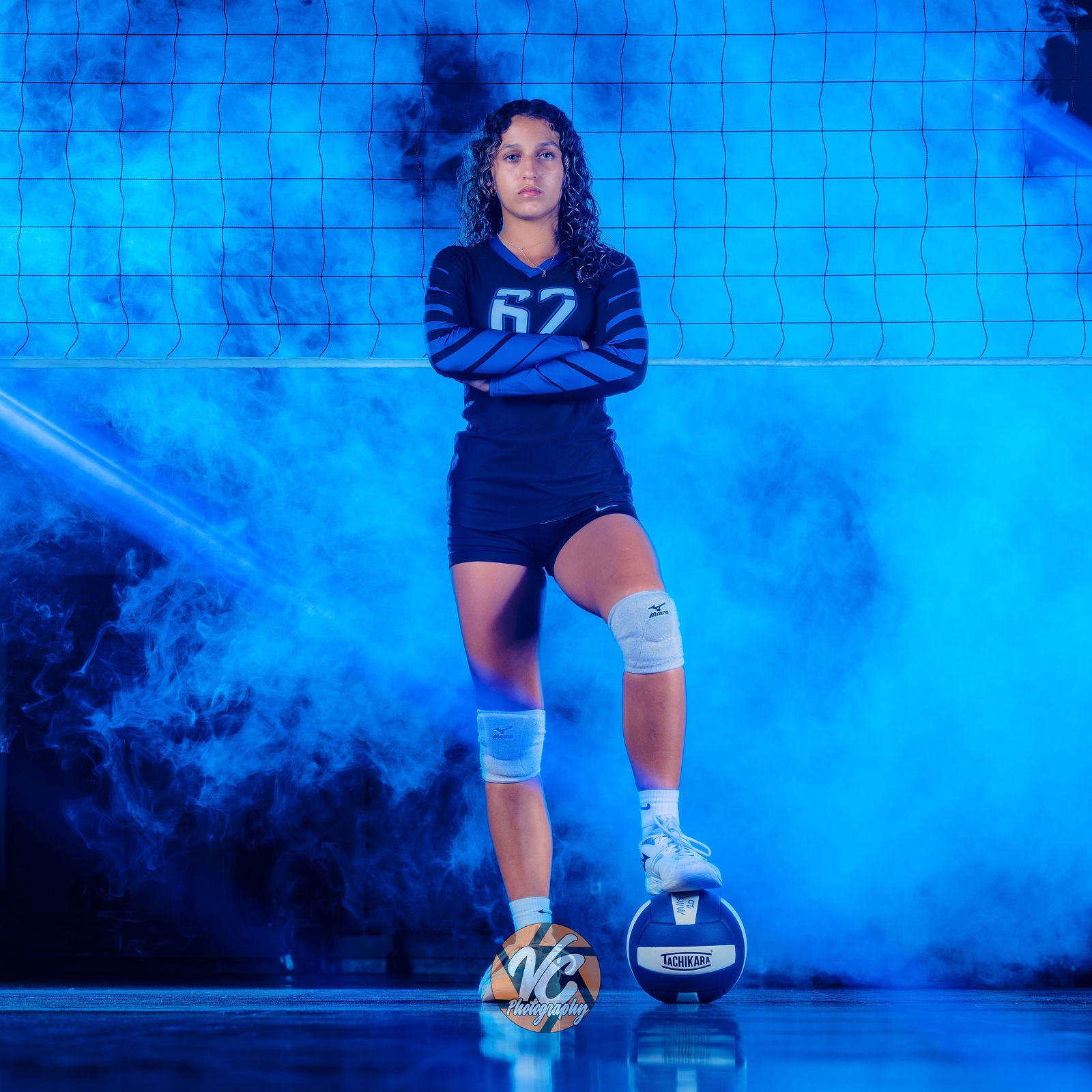 Buda volleyball media day portrait by VC Photography