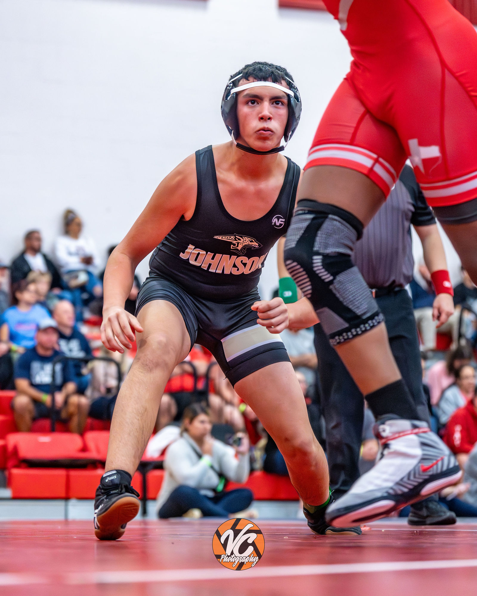 Johnson wrestling team action photography by VC Photography in Central Texas