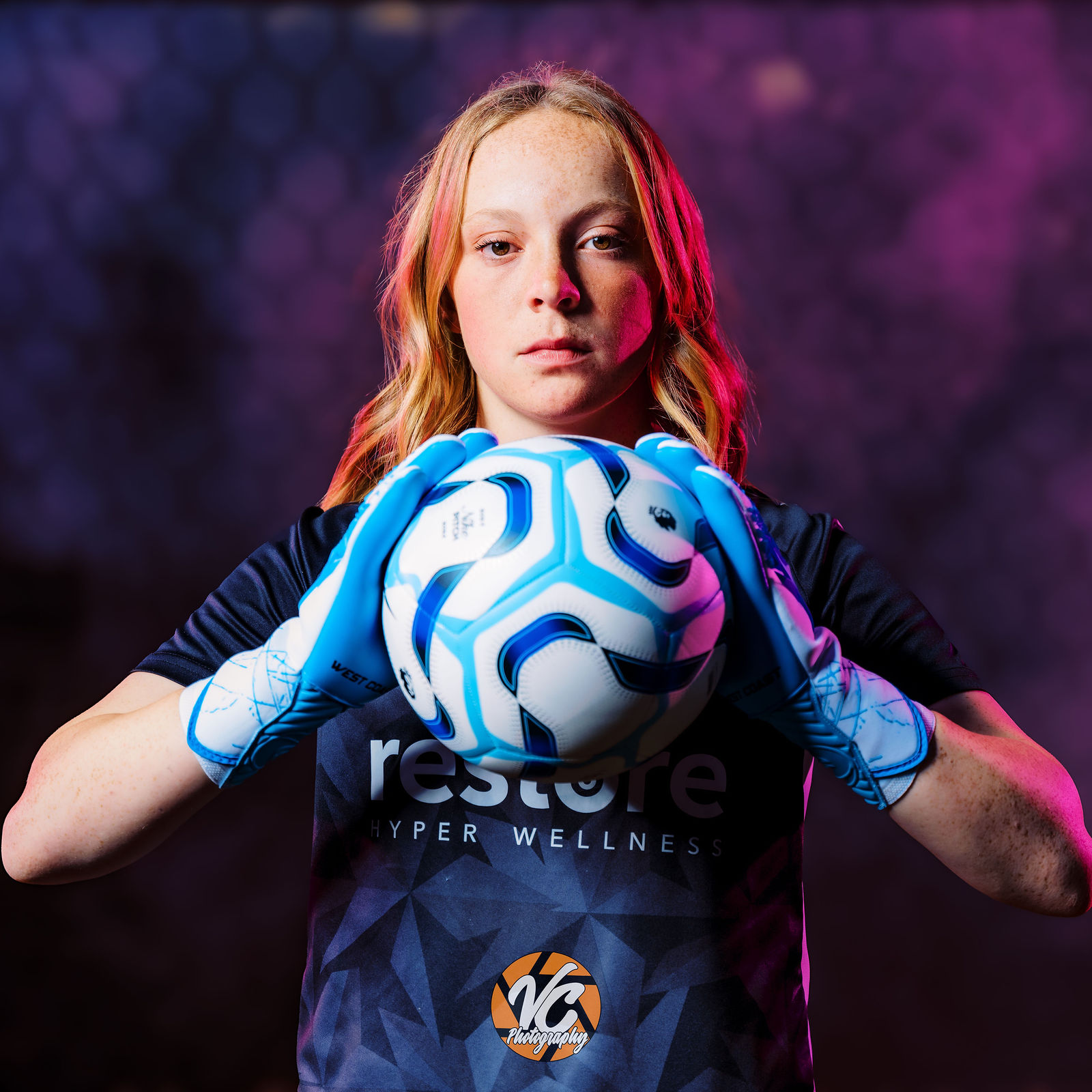 FC Westlake soccer portrait with cinematic sports photography style in Austin TX