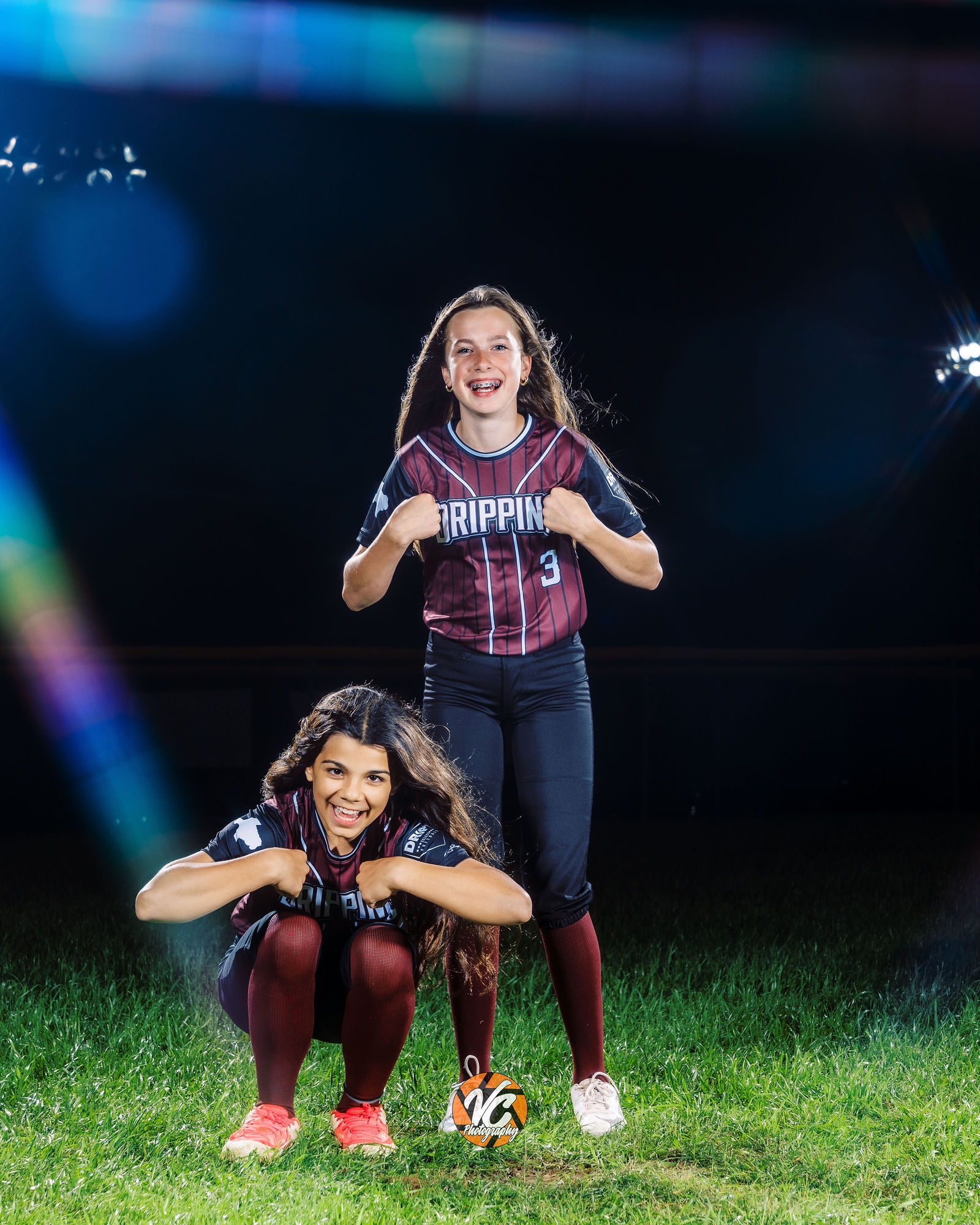 Premium softball portrait for Dripping Springs club team by Austin sports photographer