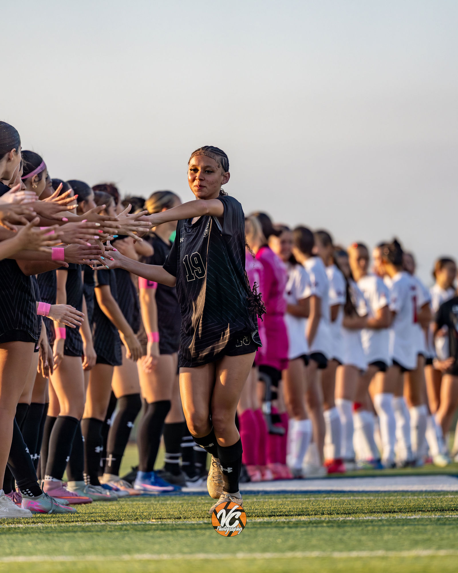 Black and white Johnson Jaguars soccer action photo from Regional matchup