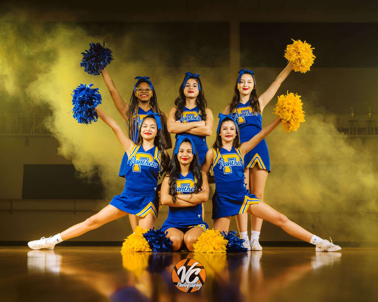 Pflugerville Cheer high school media day portrait in Central Texas