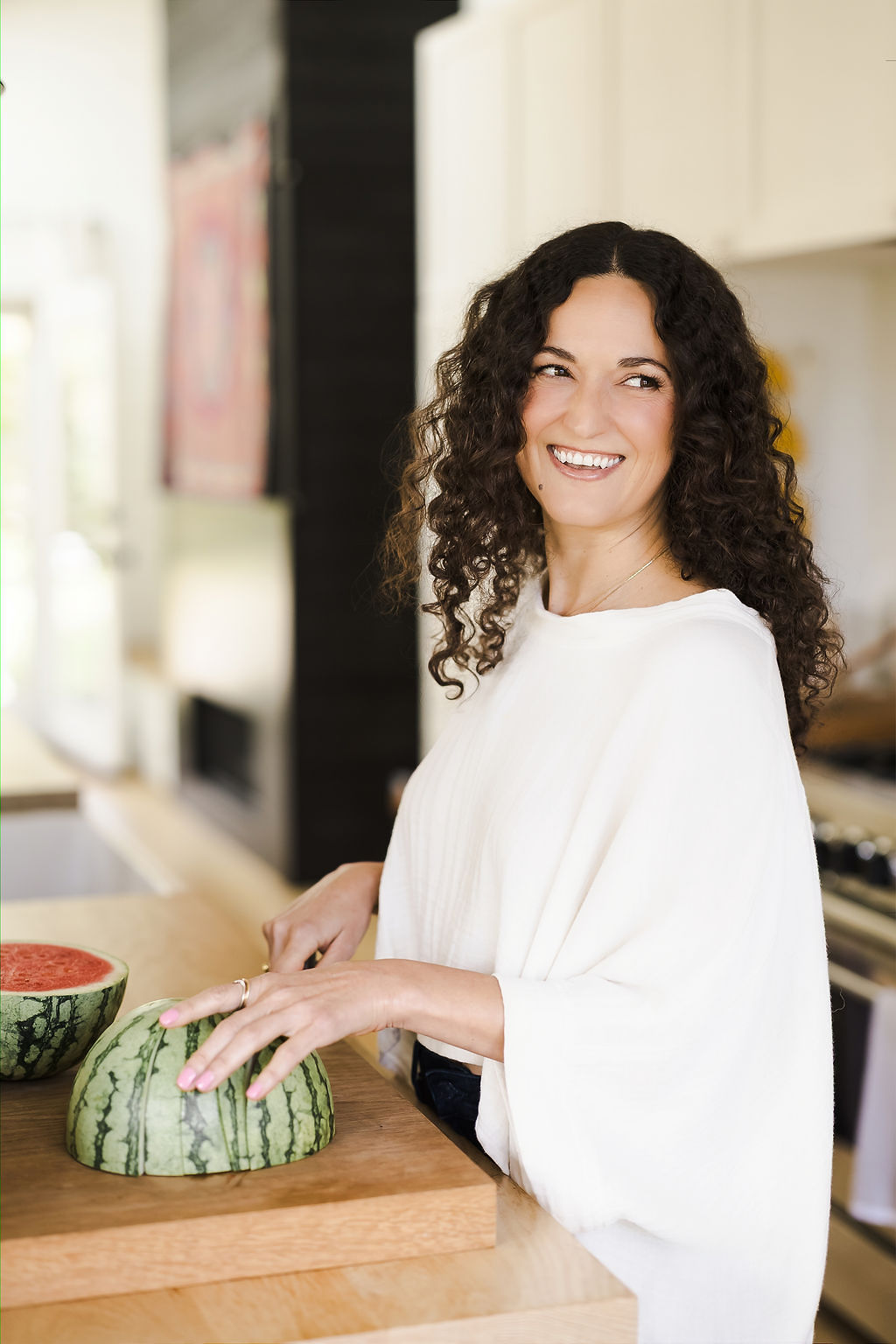 Wellness brand portrait, kitchen