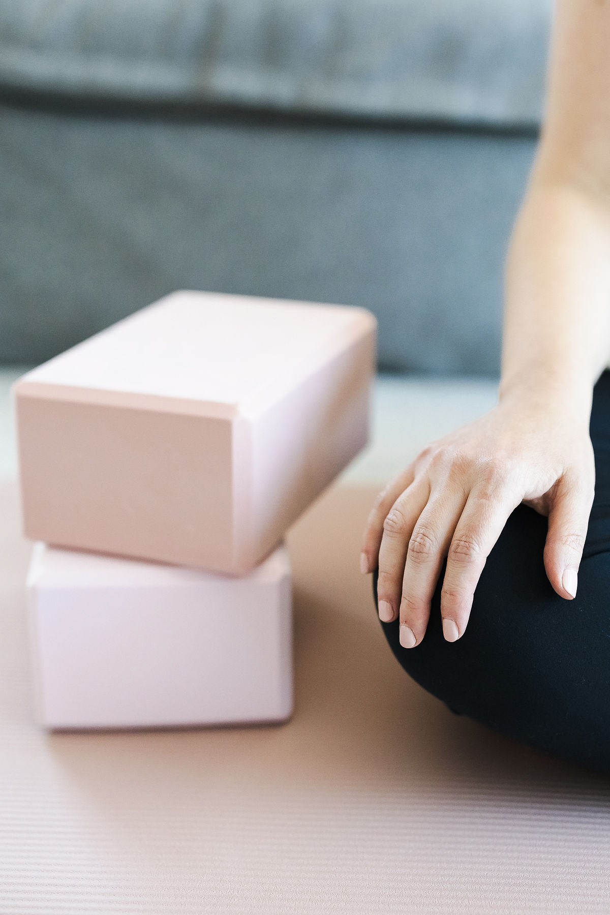 Fitness and wellness brand detail, yoga blocks