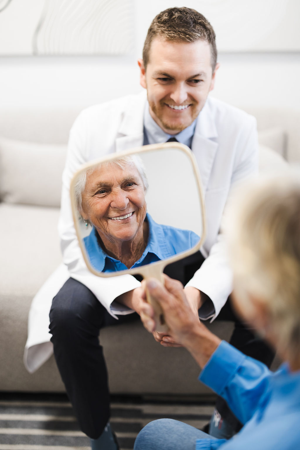 Medical brand portrait with patient