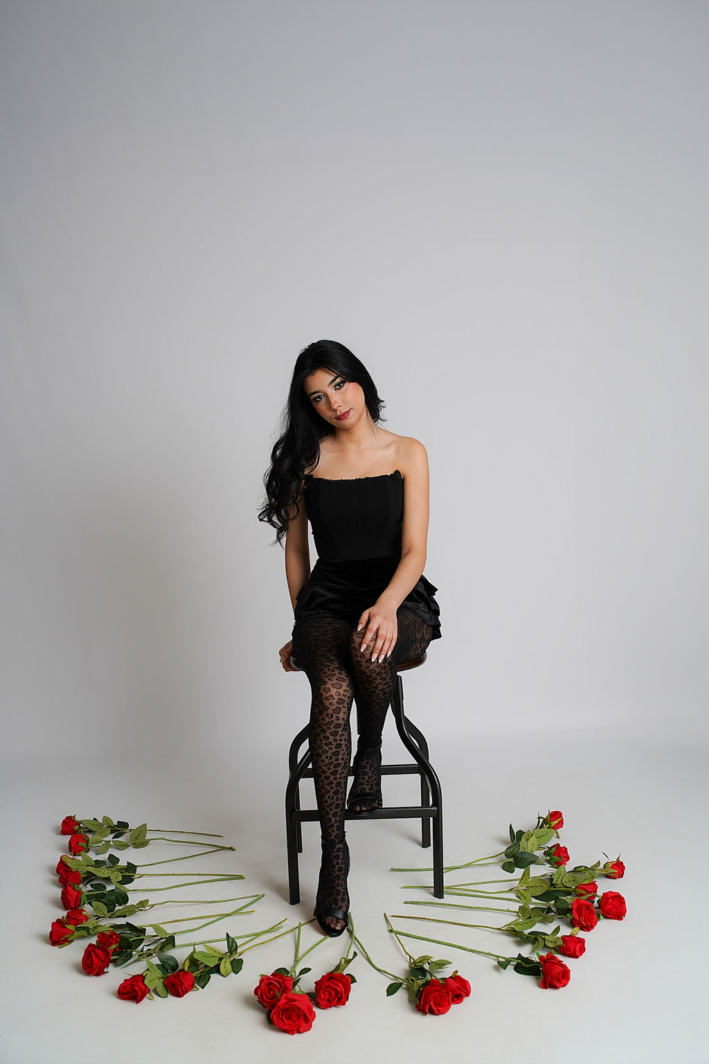 Editorial birthday portrait under cinematic lighting