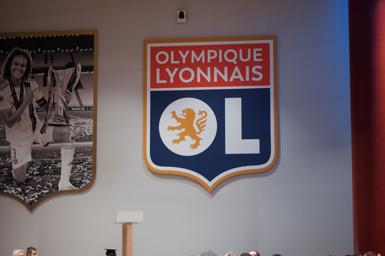 Logo OL Lyon - Olympique Lyonnais géant mur événement corporate prestige
