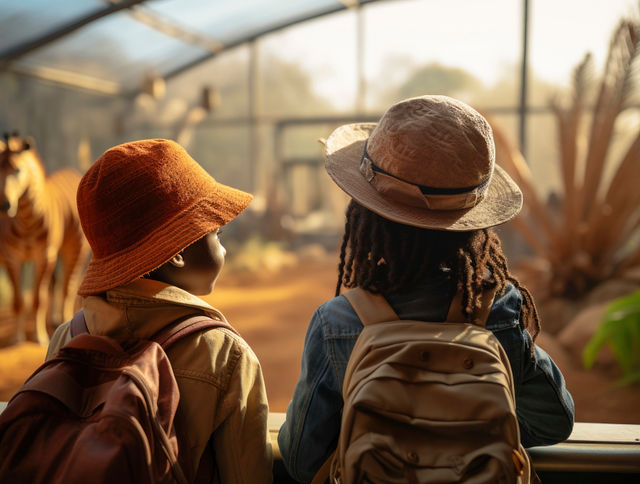 African children enjoying educational journey