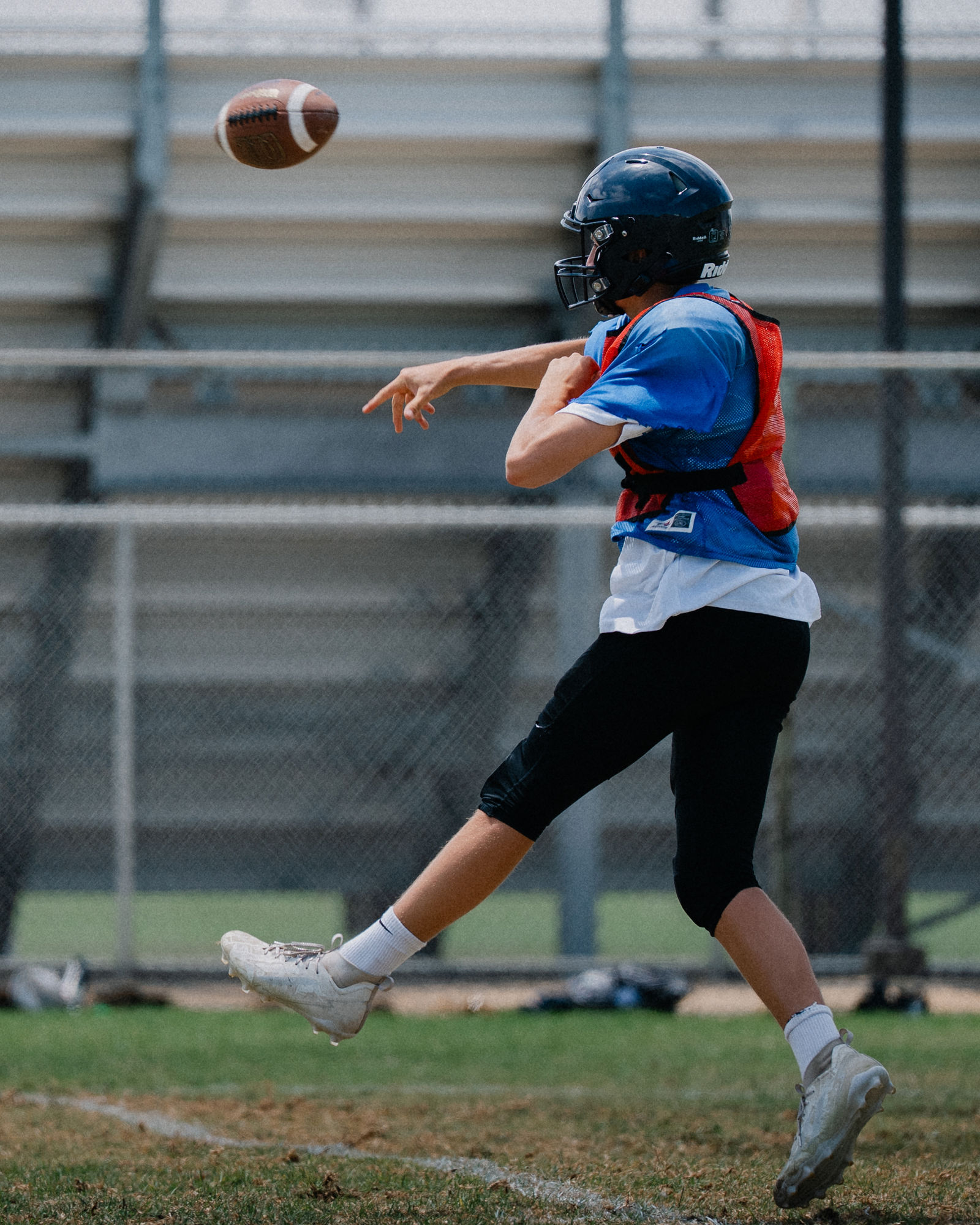 Arroyo Grande football team running drills at practice