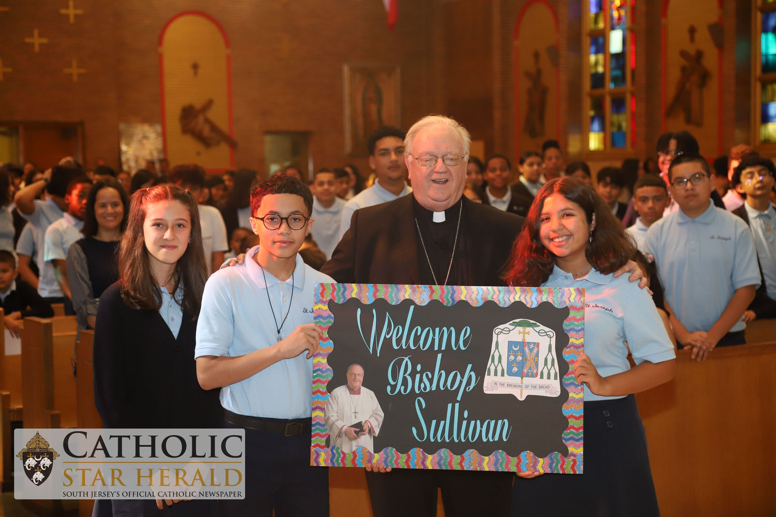 St. Joseph Pro Cathedral School Camden visit with Sullivan by