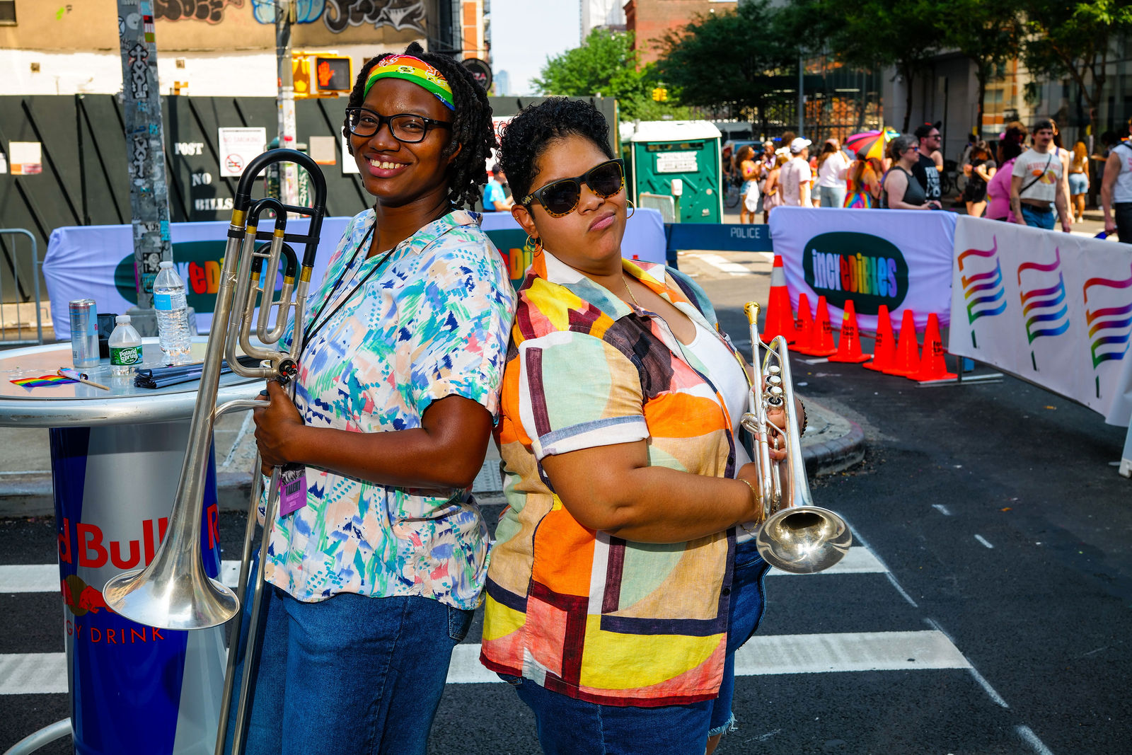 Brass players at NYC Pride 2026