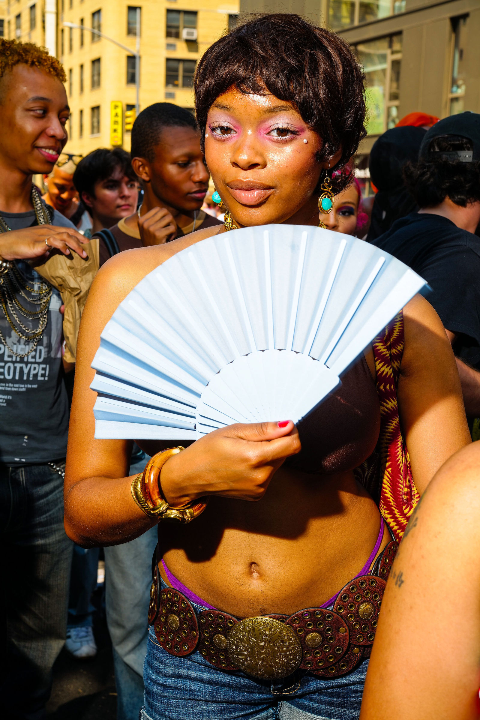 Portrait with fan — NYC Pride 2026