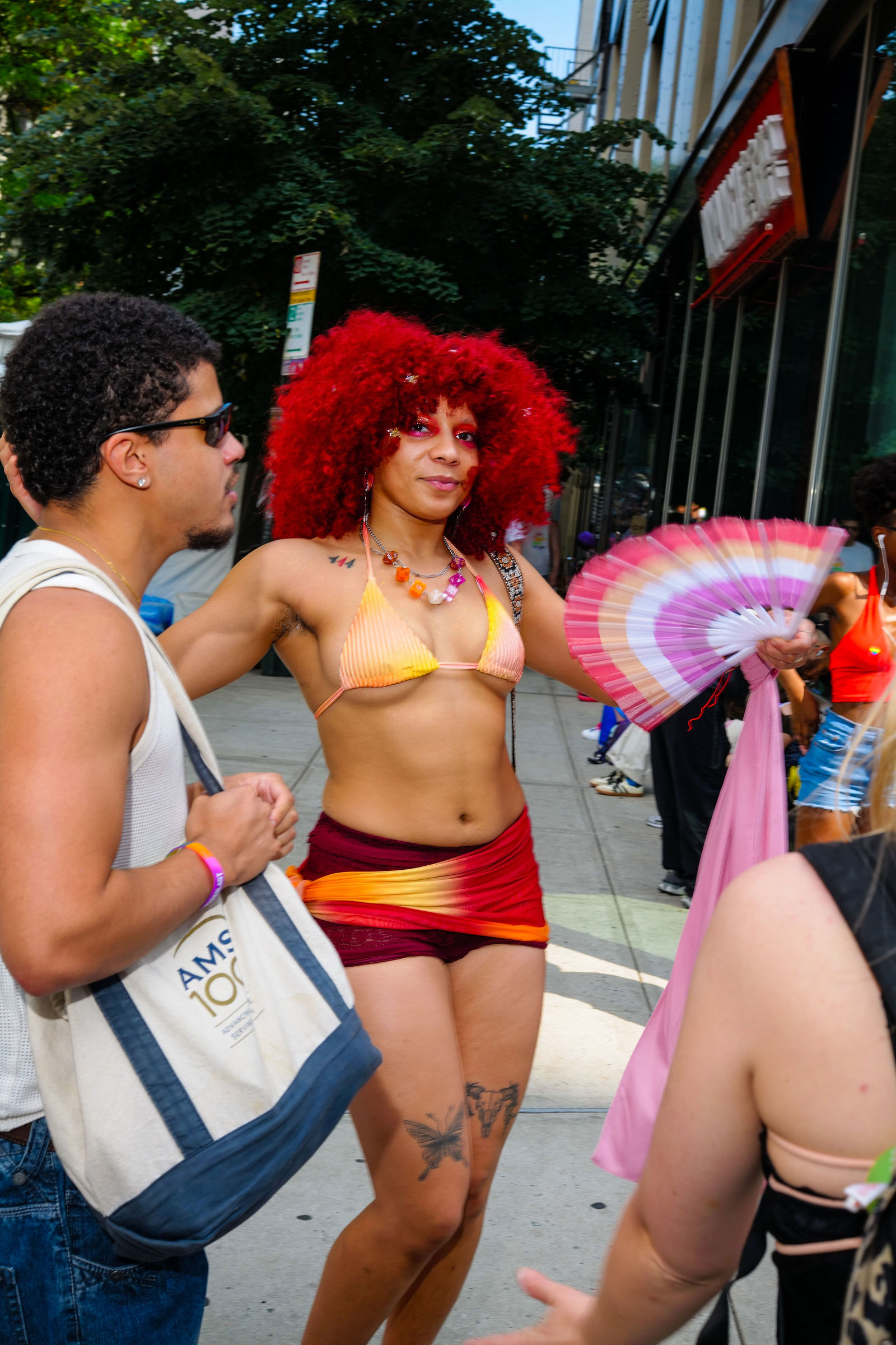 Crowd with fans at NYC Pride 2026
