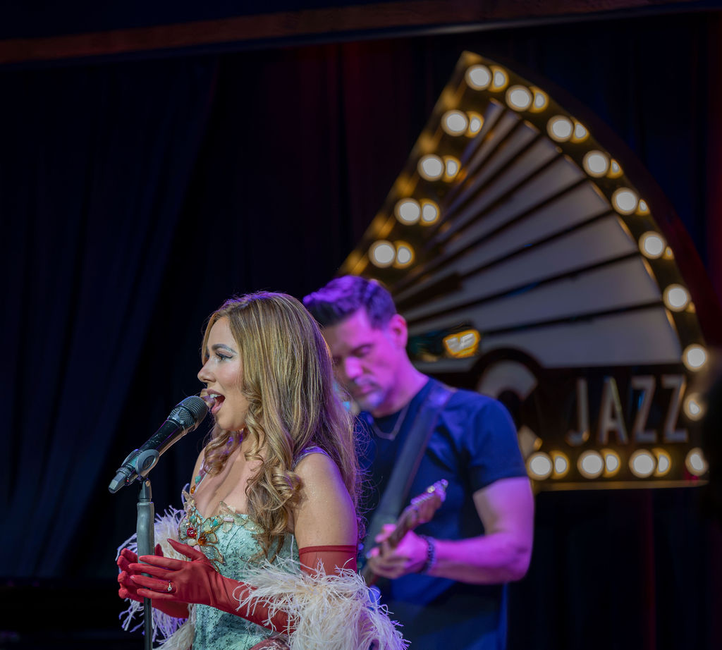 Trombonist performing during Haley Reinhart's Middle C Jazz show