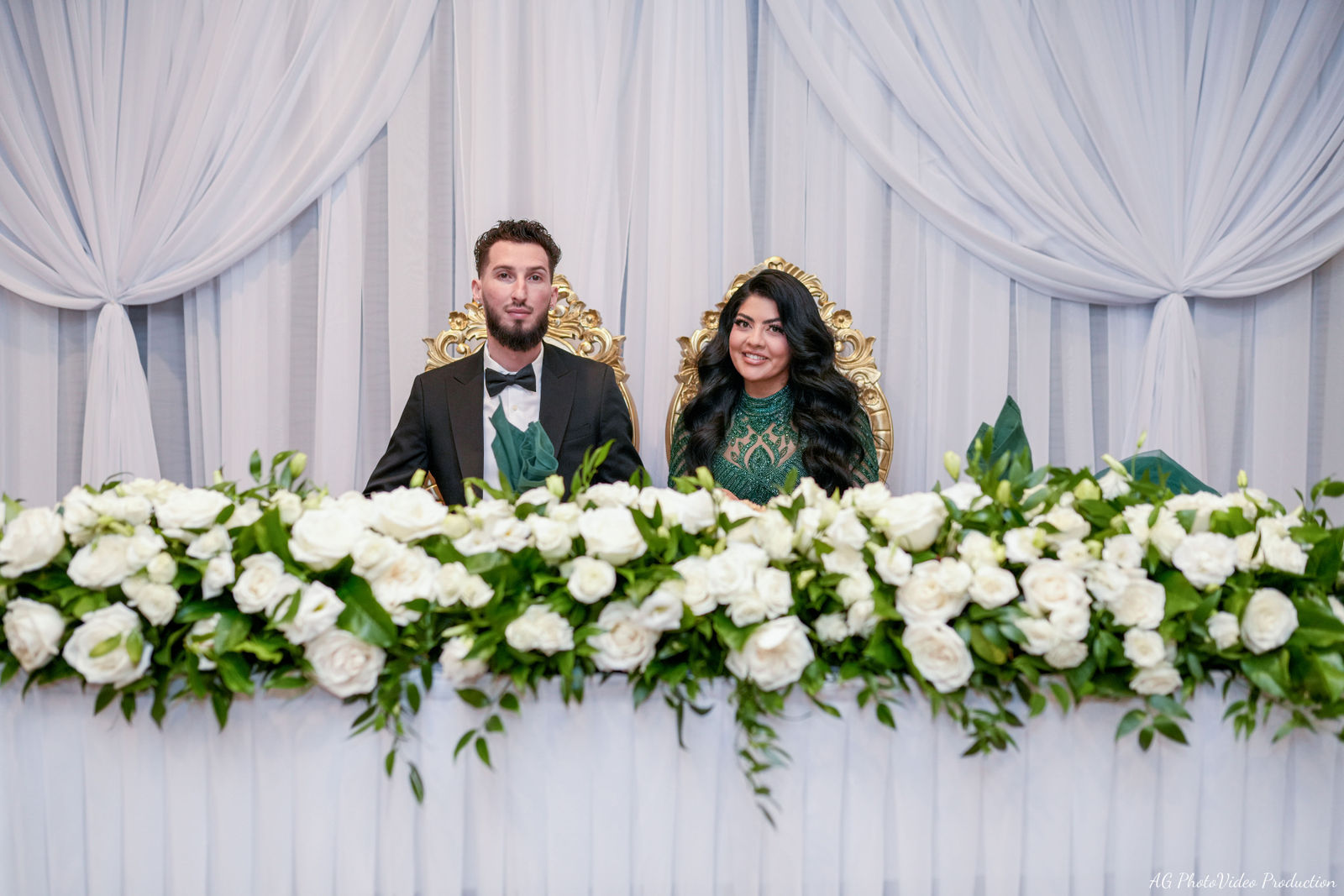 Ali Akbar and Najila wedding reception portrait