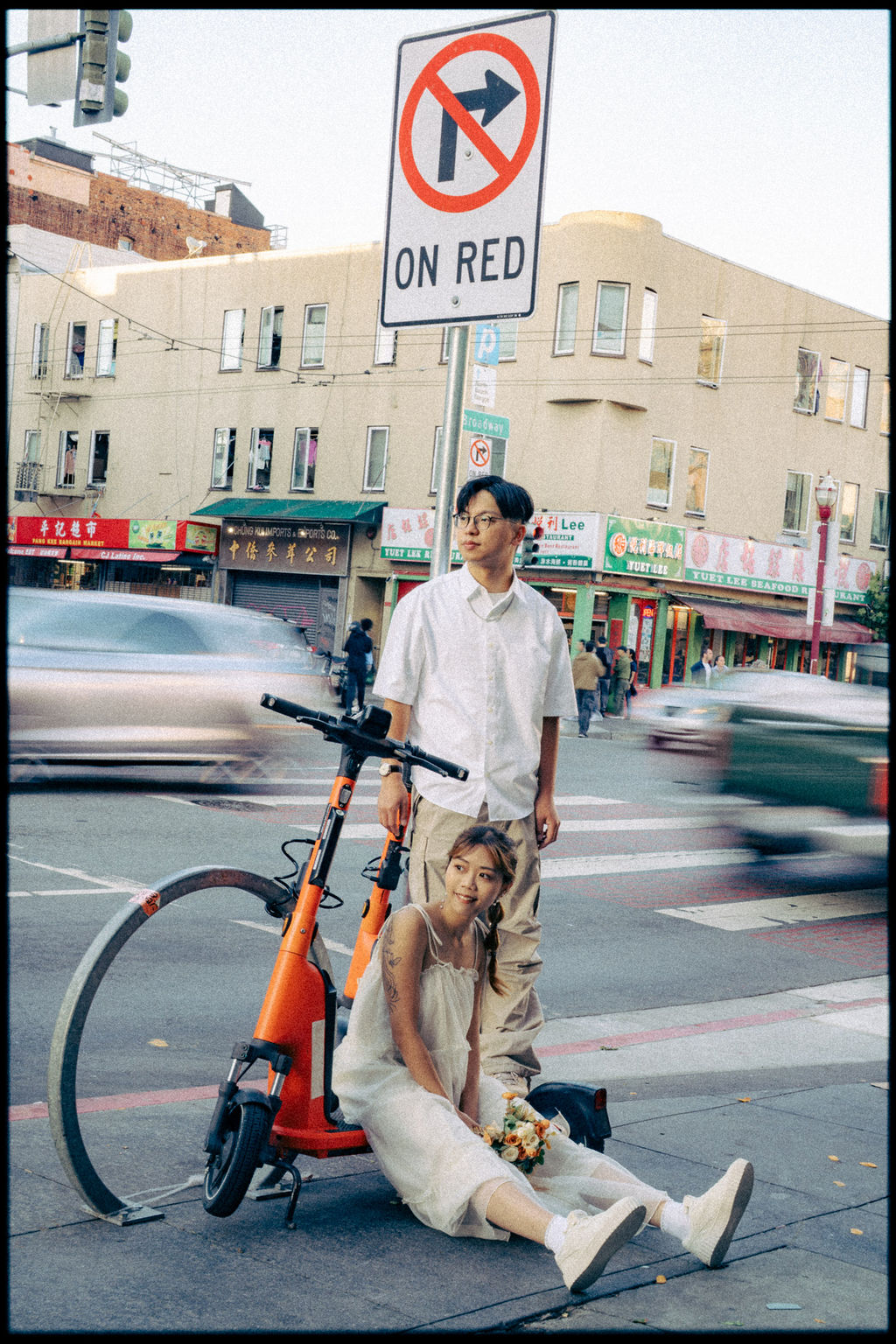 Together amid the city traffic