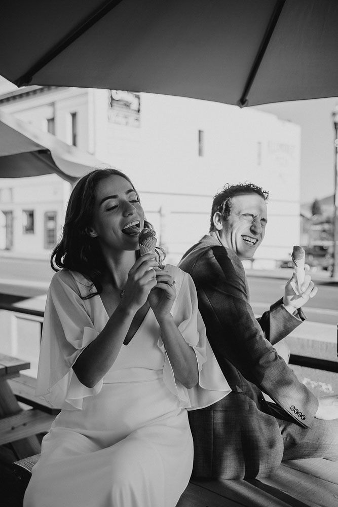 Ice cream and an unguarded laugh