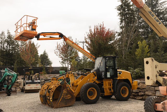 Yellow loader in the Daily Machinery yard