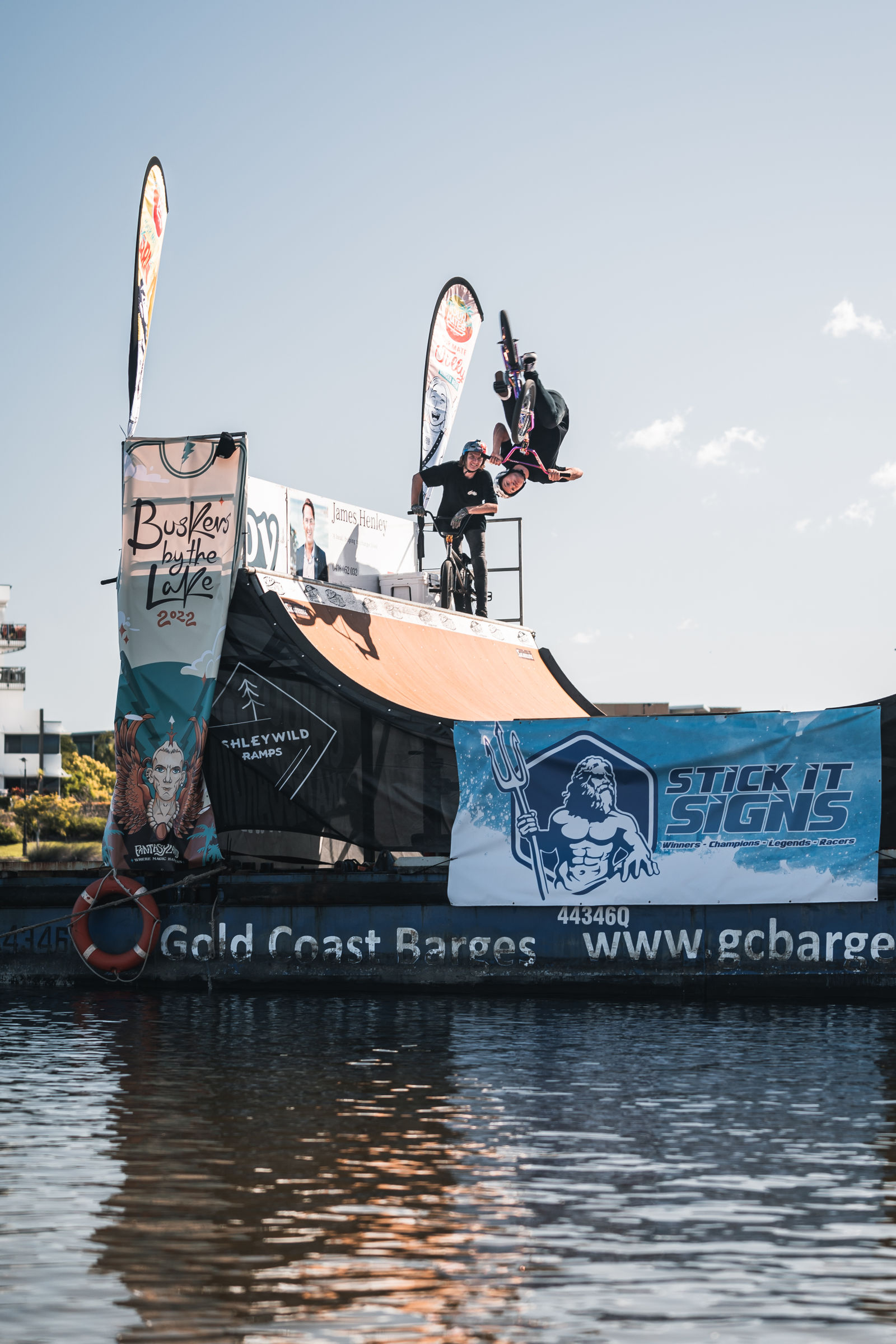 The Hillwillies Buskers By the Lake Floating Halfpipe by Arnycain