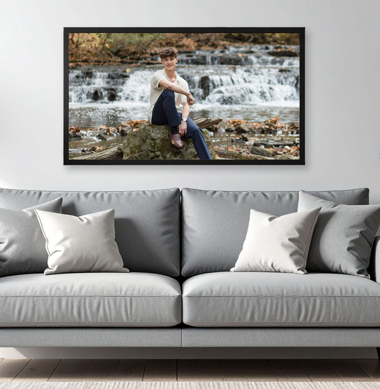 Before It's Gone gallery - framed portrait displayed in a living room