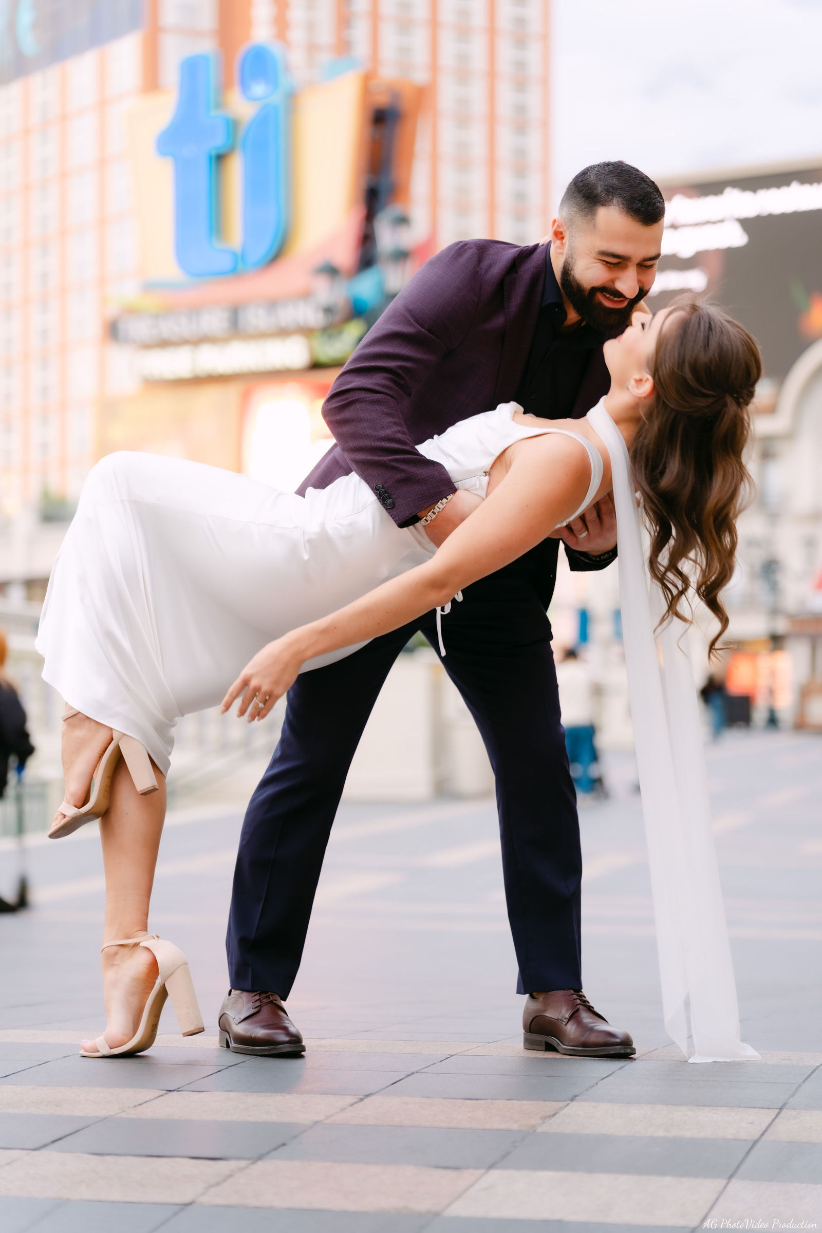 Mark and Sasha engagement portrait in Las Vegas
