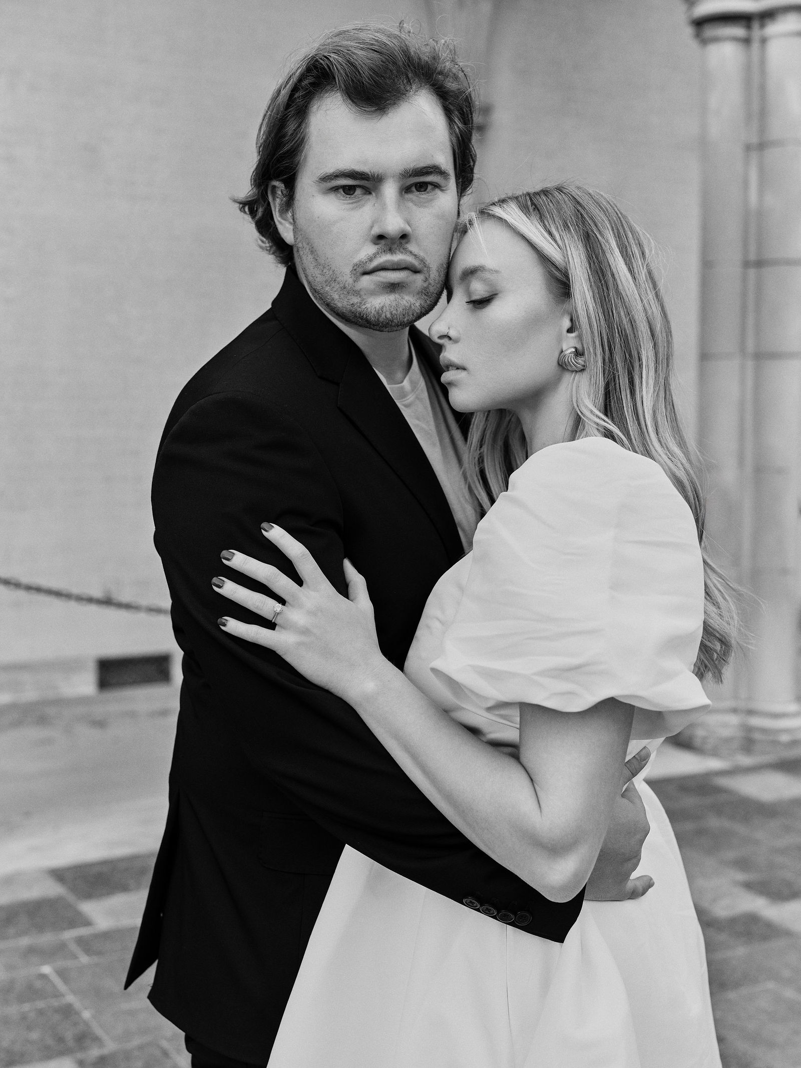 Couple embracing