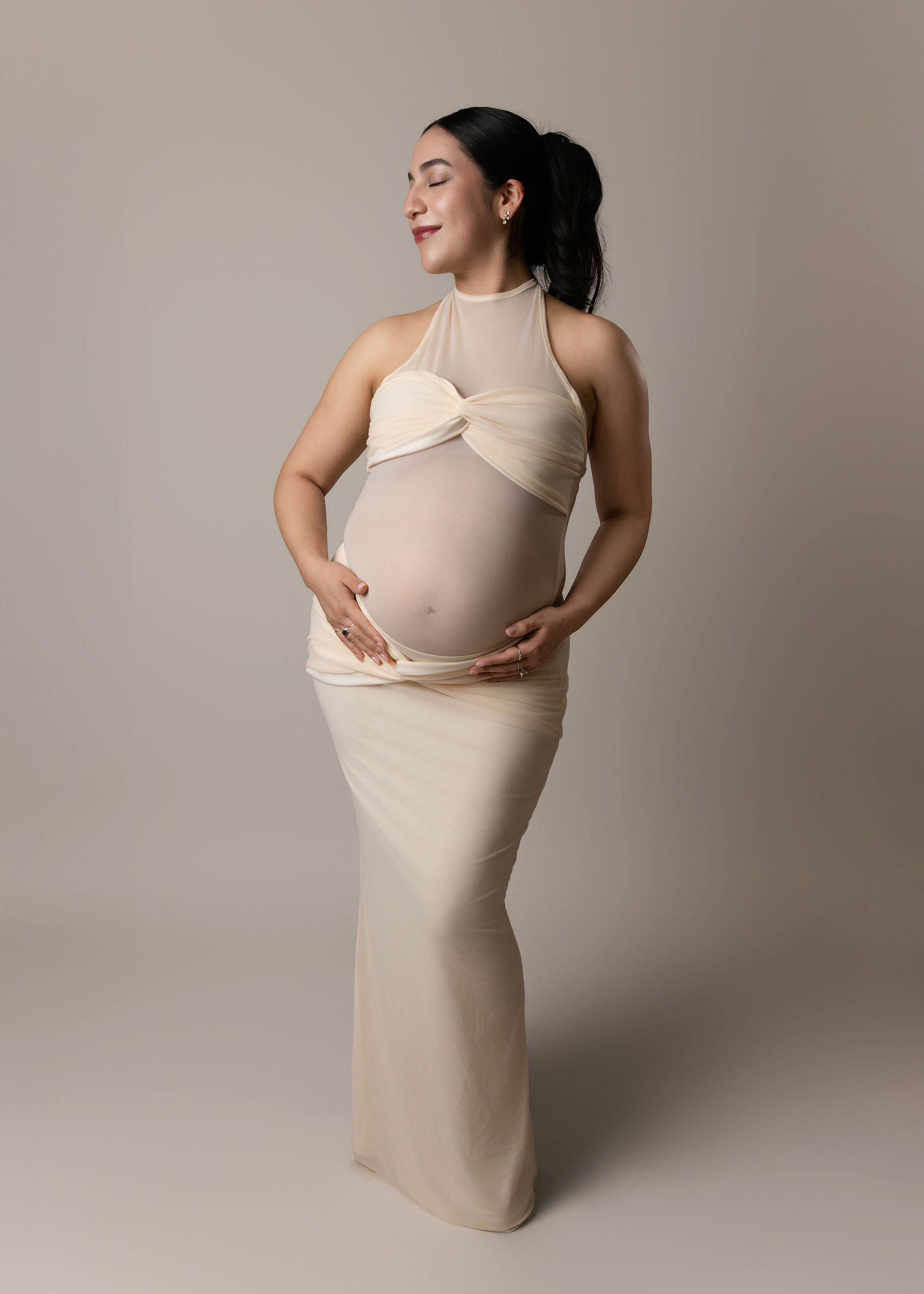 Studio maternity portraits Layton Utah