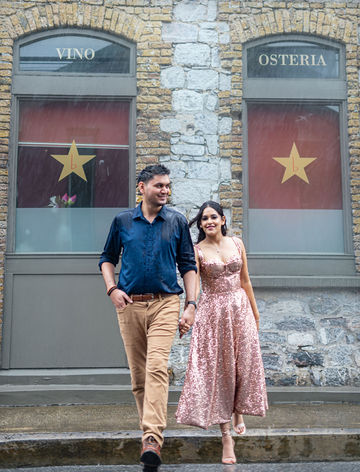 Urban couple portrait in downtown Port of Spain by Karimah Clinton Media