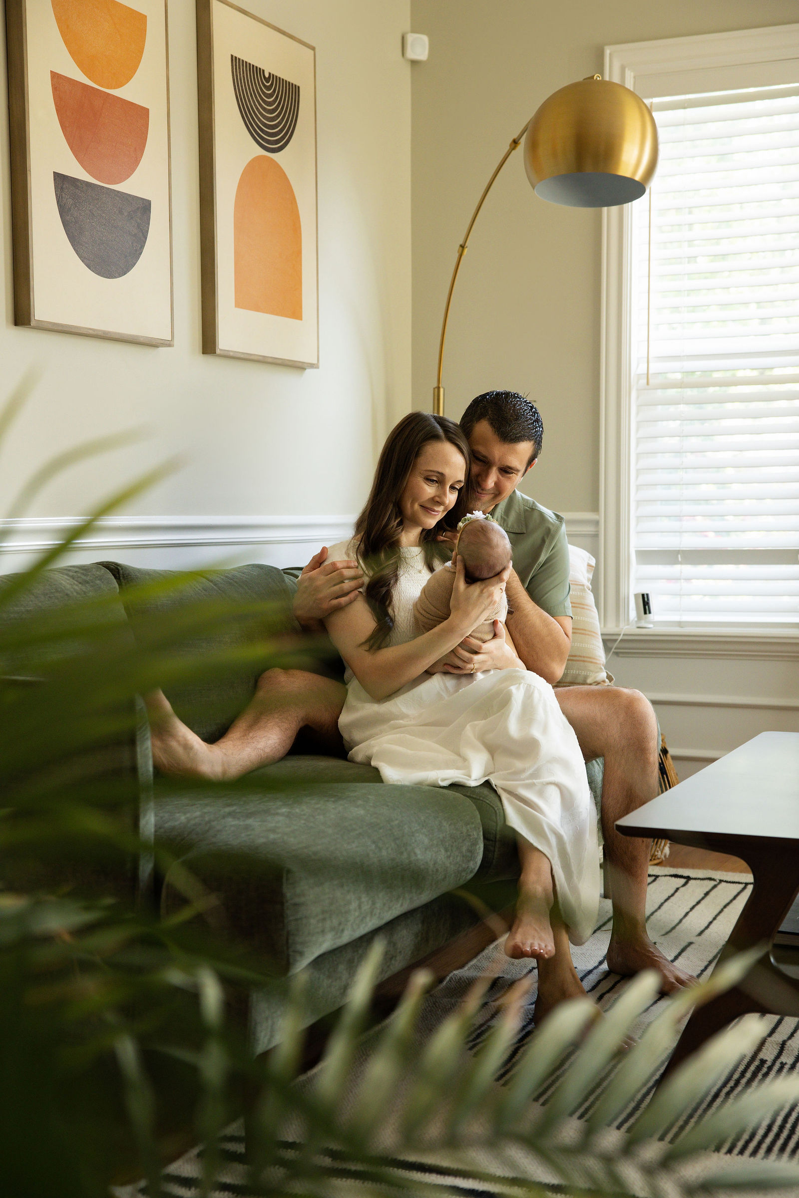 In-home newborn session photographed by Leah Louviere Photography