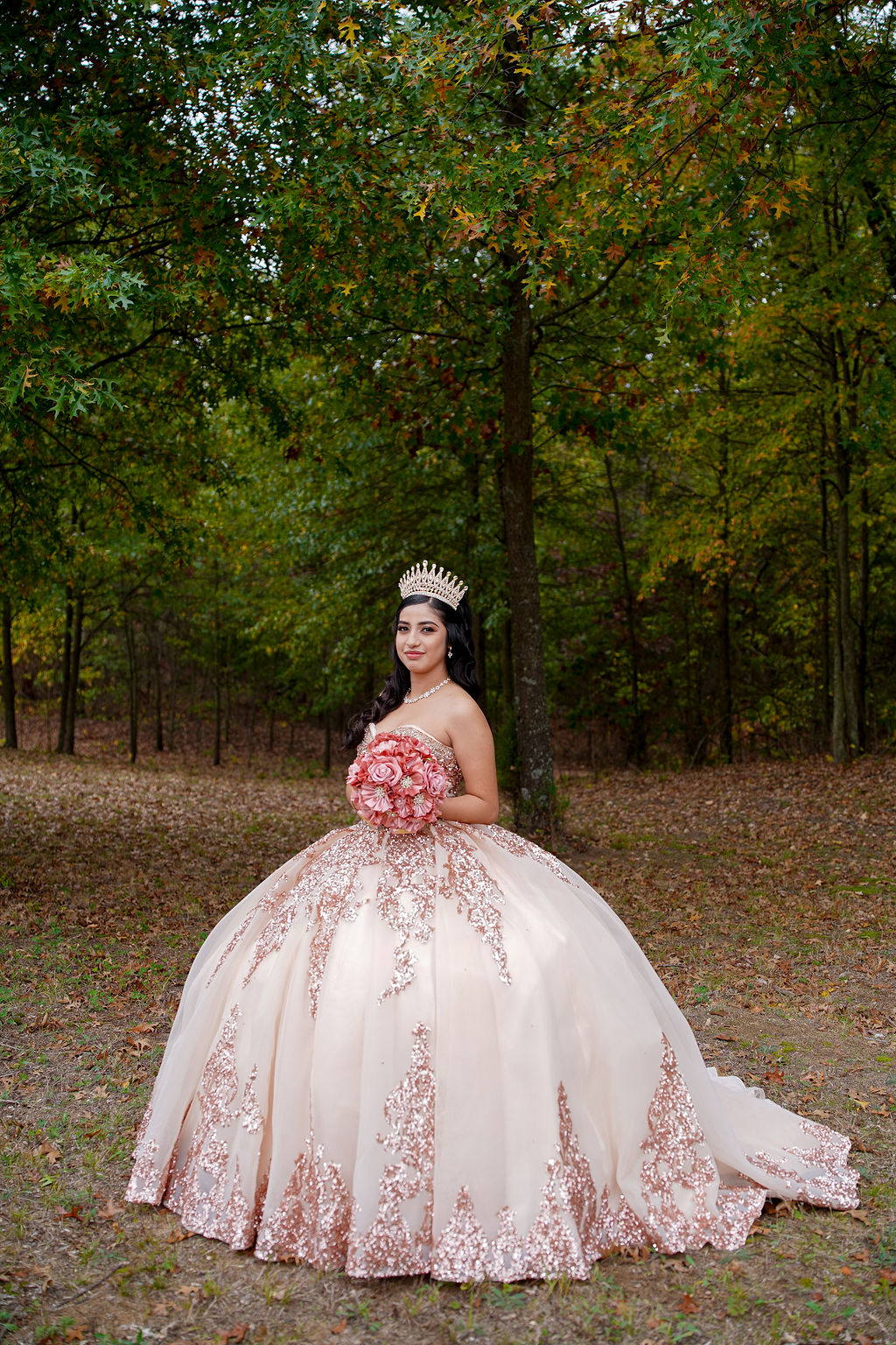 Luxurious dress and detail shot from Nicole's quinceañera
