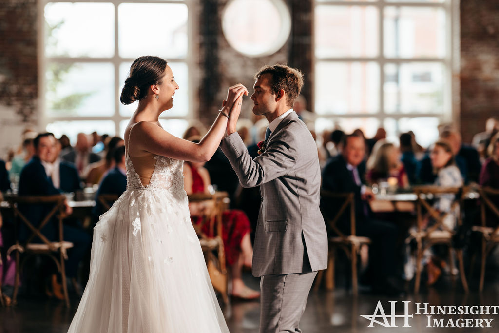 Couple sharing their first dance