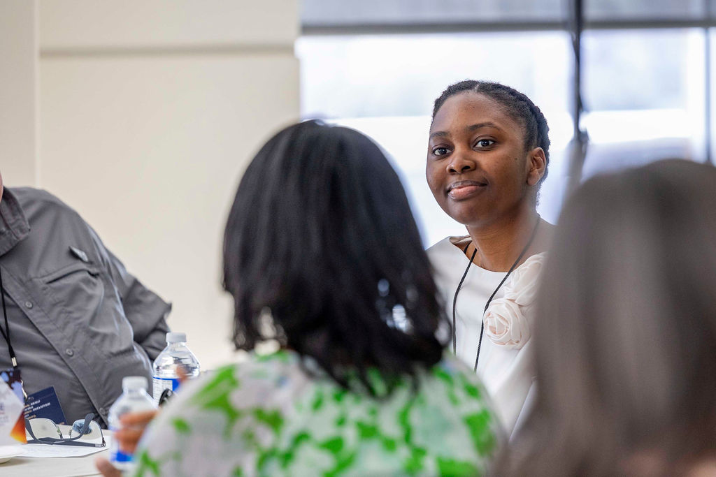 Guests smiling during a session